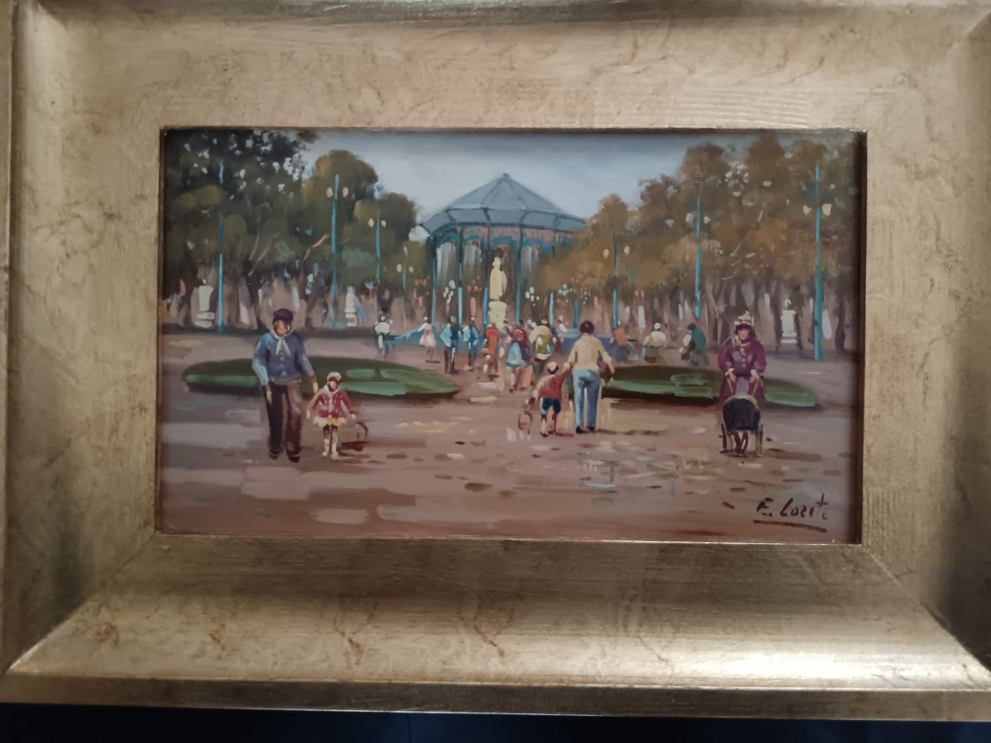 Ernesto Loreto (XX Secolo)- paesaggio dipinto olio su legno