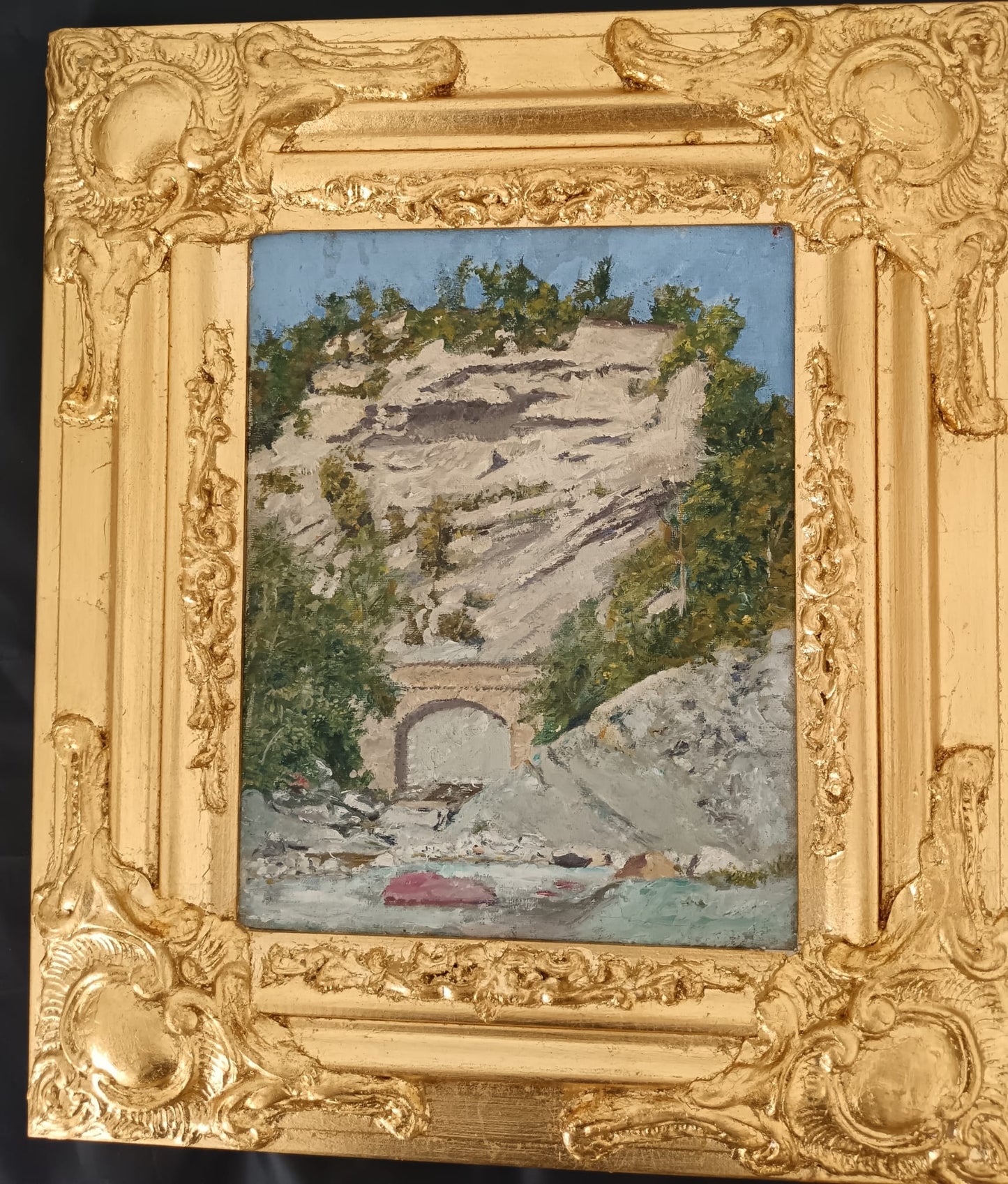 Paesaggio- dipinto olio su tela (prima metà del novecento)
