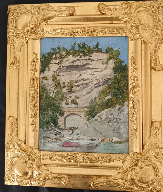 Paesaggio- dipinto olio su tela (prima metà del novecento)