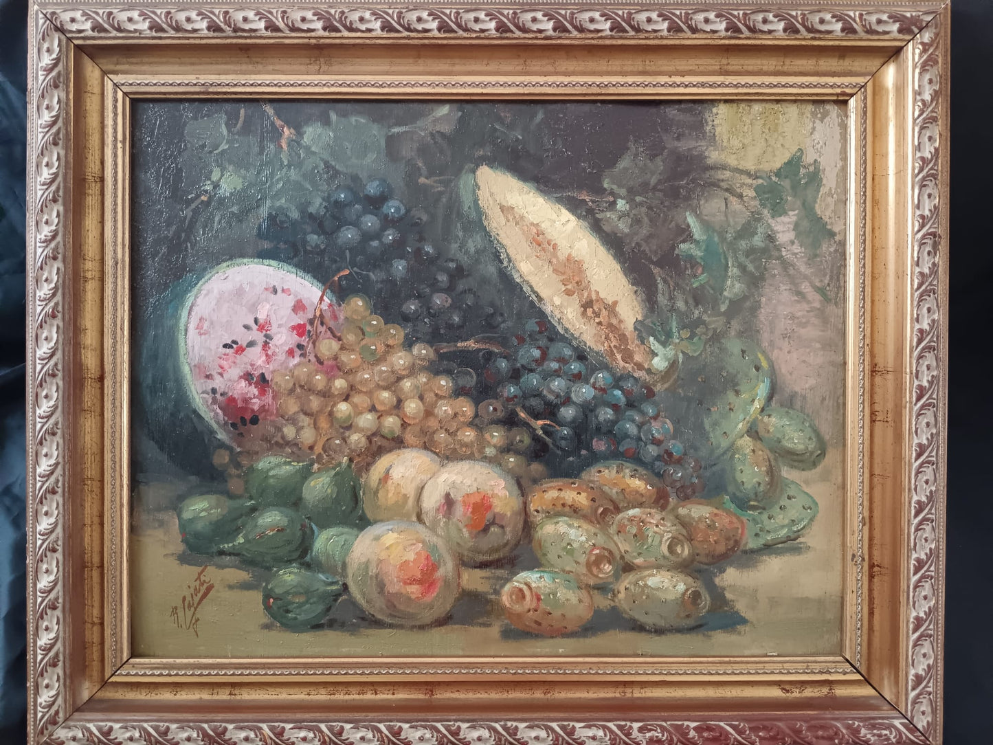 Roberto Cajati ( Scuola Napoletana XIX/XX secolo) dipinto olio su legno