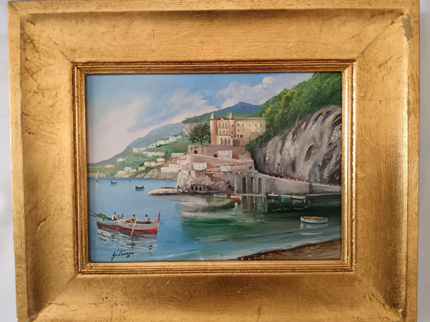 Giuseppe Luongo (1948)- Maiori- dipinto olio su pannello