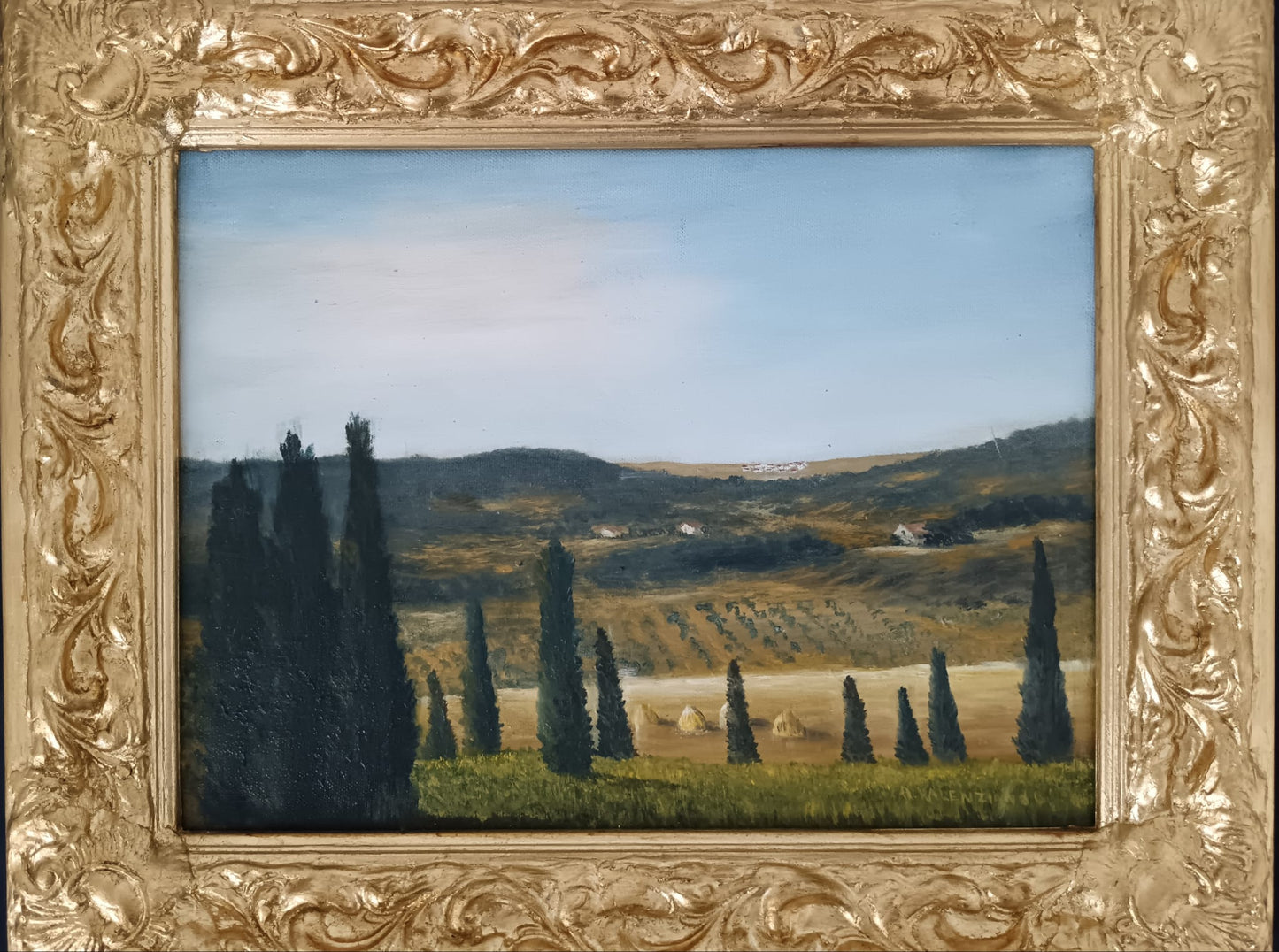 Paesaggio - dipinto olio su tela (XX secolo)