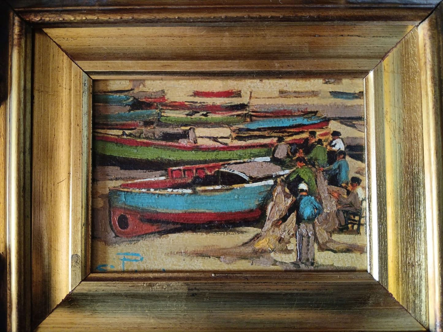 Dipinto olio su cartoncino firmato in basso a sinistra ( Giovanni Prassi, Napoli 1945)