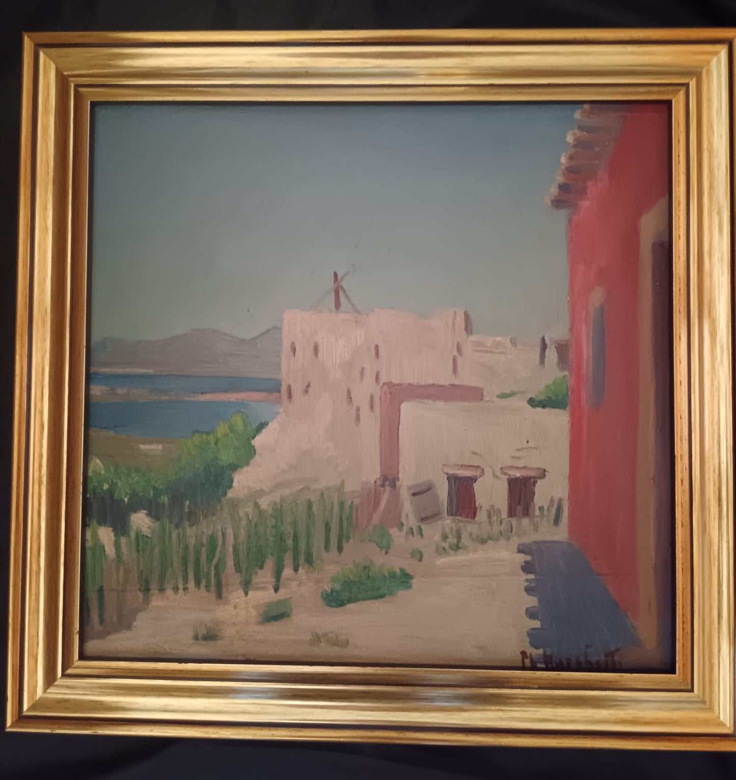 Paolo Luigi Marchetti- paesaggio dipinto olio su legno