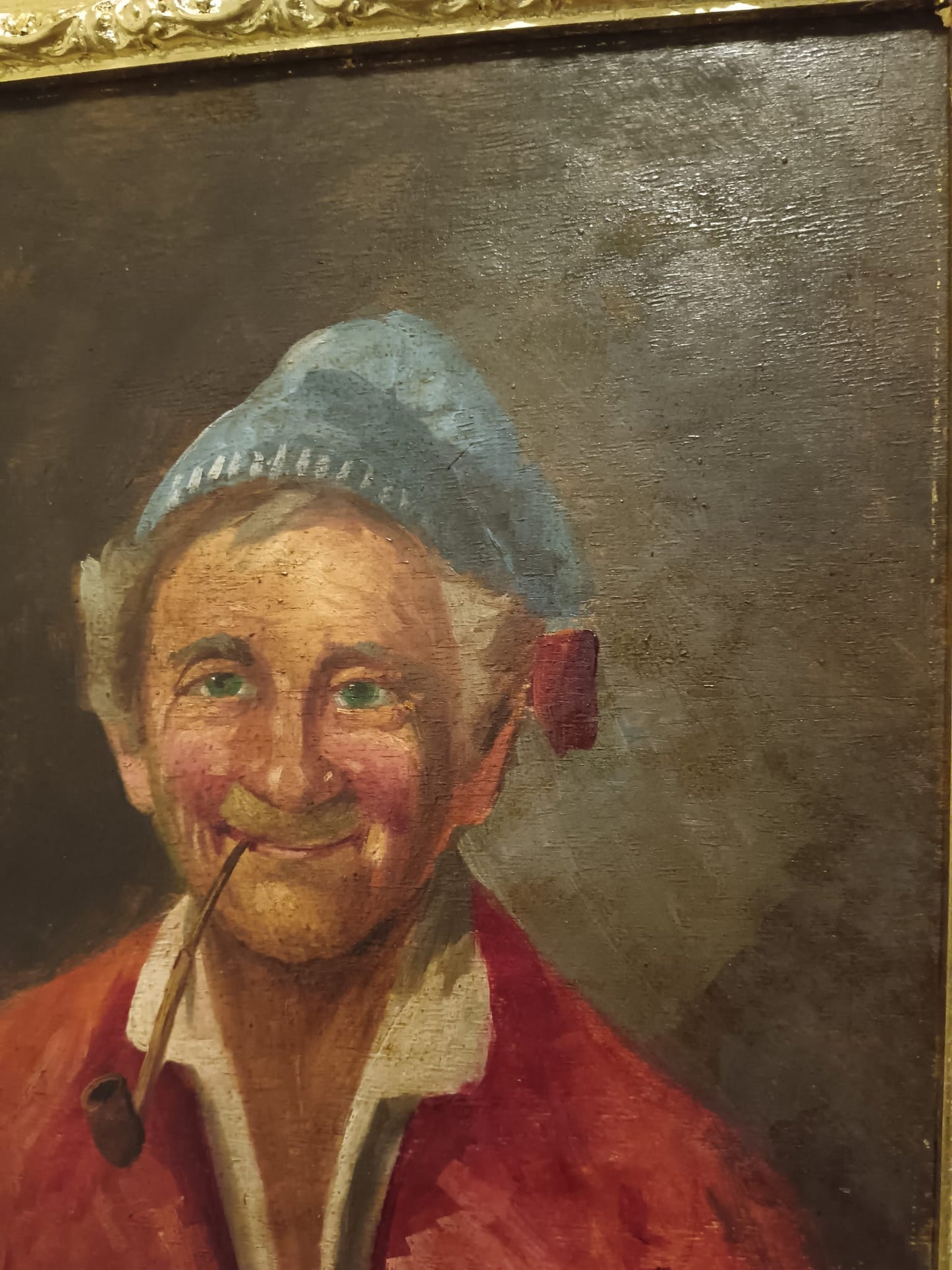 G. Ruocco (XX Secolo)- Figura-  dipinto olio su legno