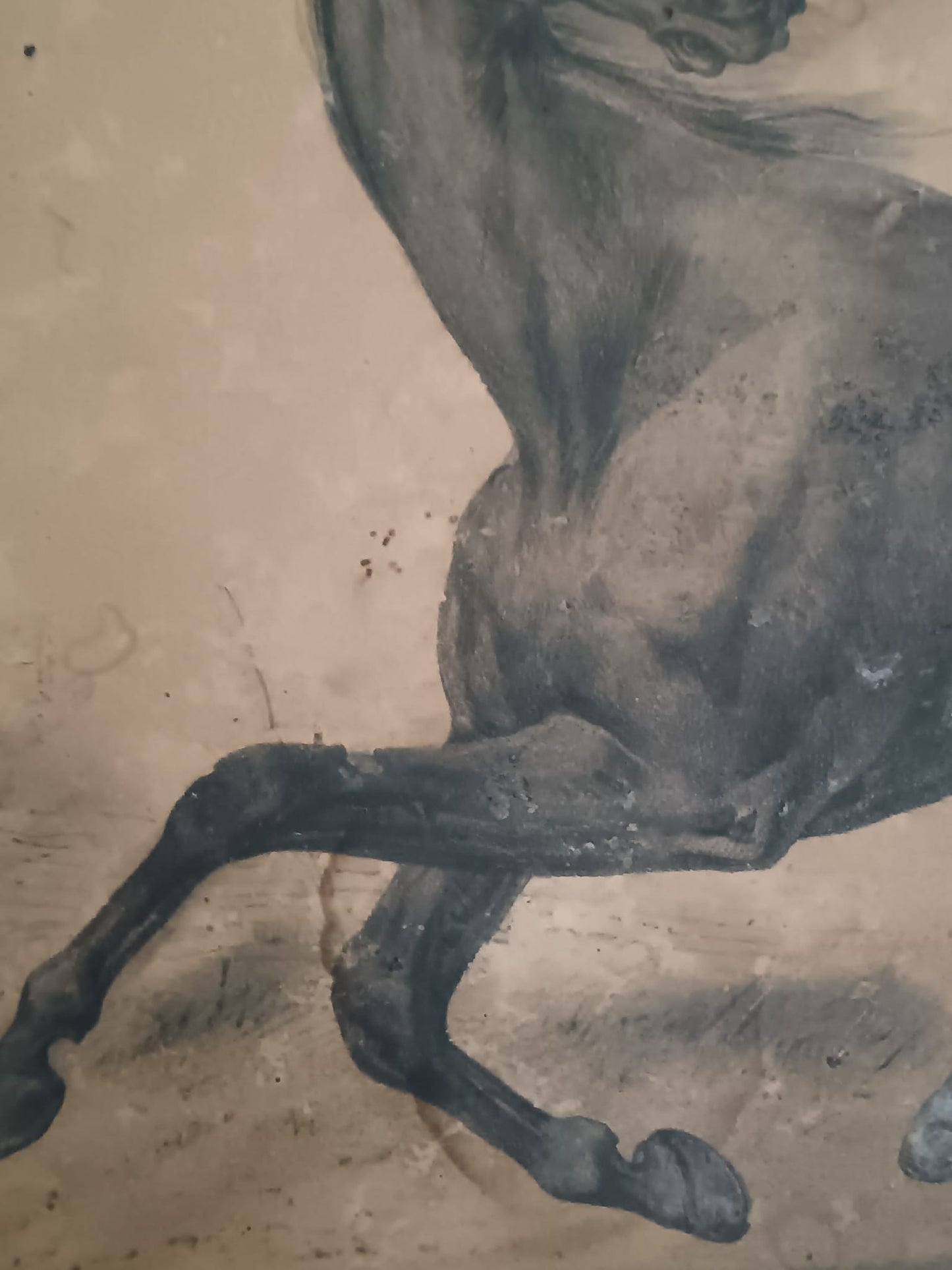 Jean Victor Adam (1801-1866)- dipinto matita su carta applicata su legno