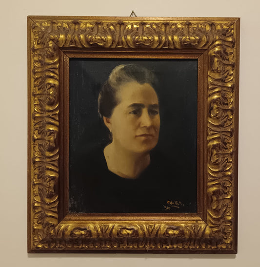 Edmondo Giuliani (1915-2007)- ritratto dipinto olio su olio