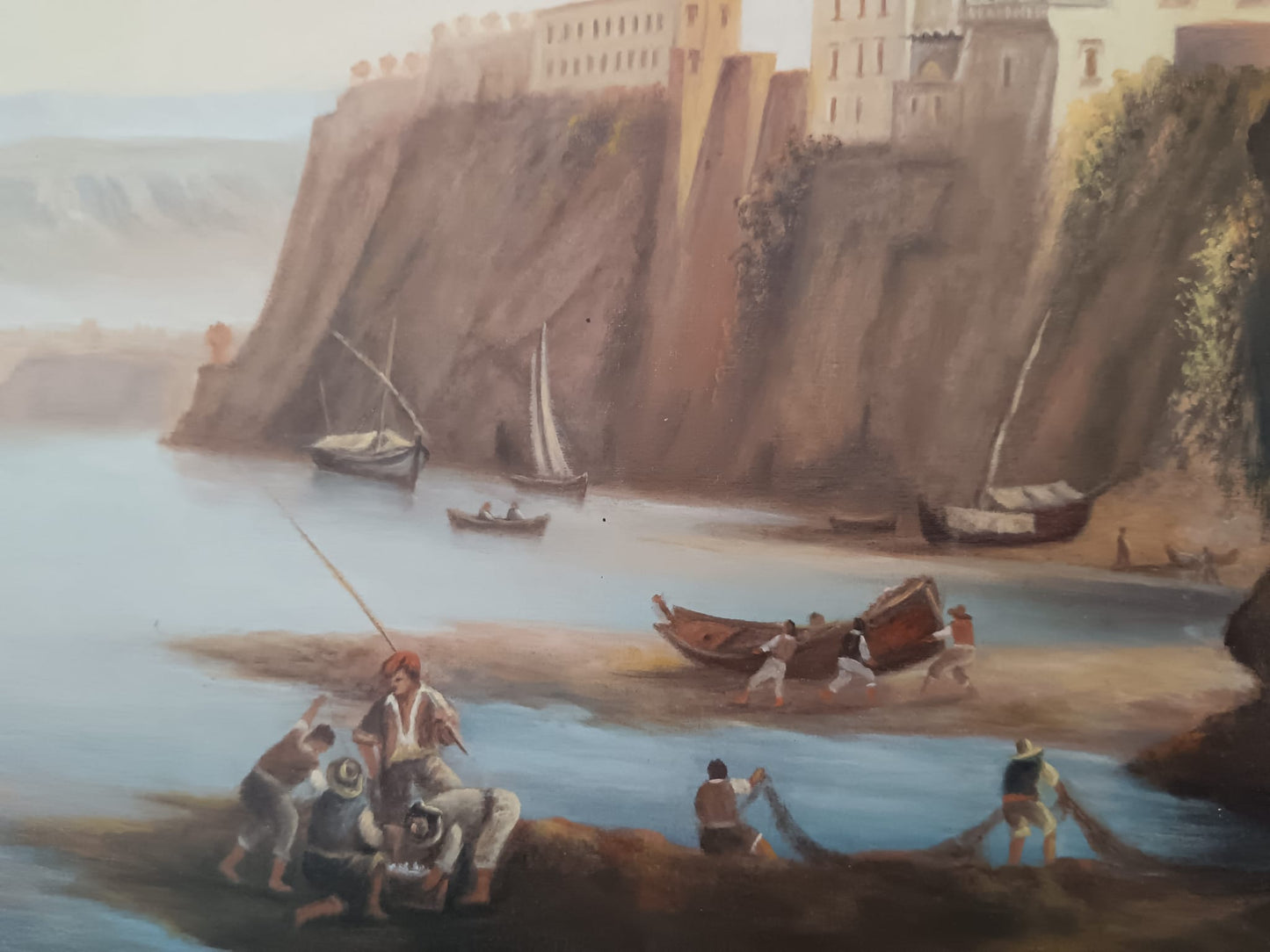 Giuseppe Monteleone (XX secolo)- " La casa sul tasso"- dipinto olio su tela