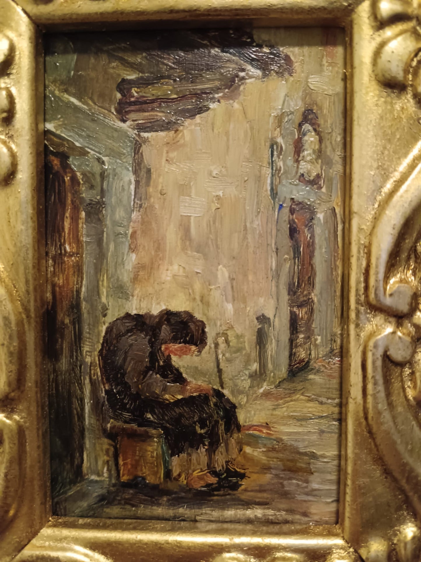 Dipinto olio su legno- prima metà del novecento