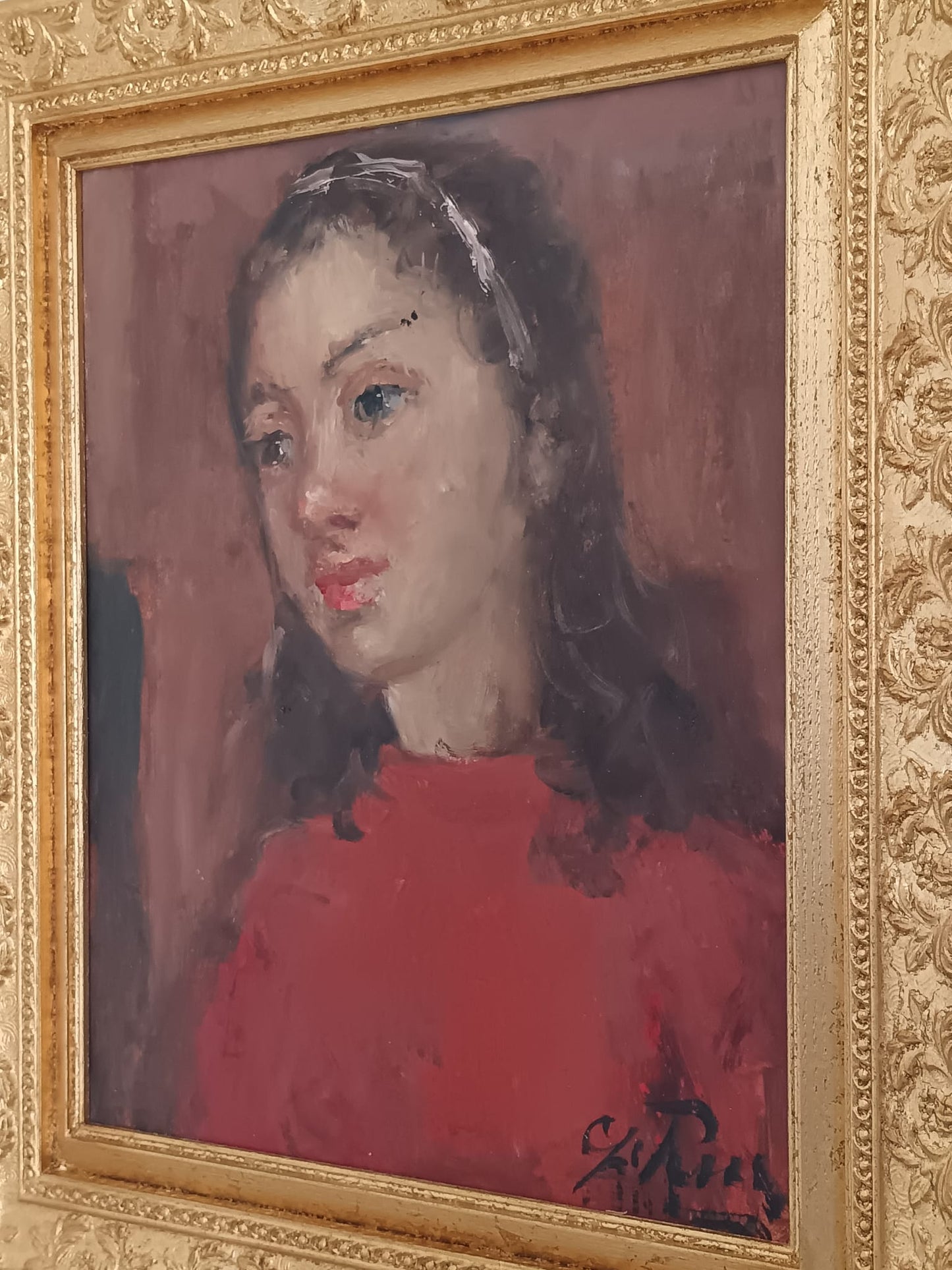 Giovanni Pane (1928-2010)- dipinto olio su cartoncino XX Secolo