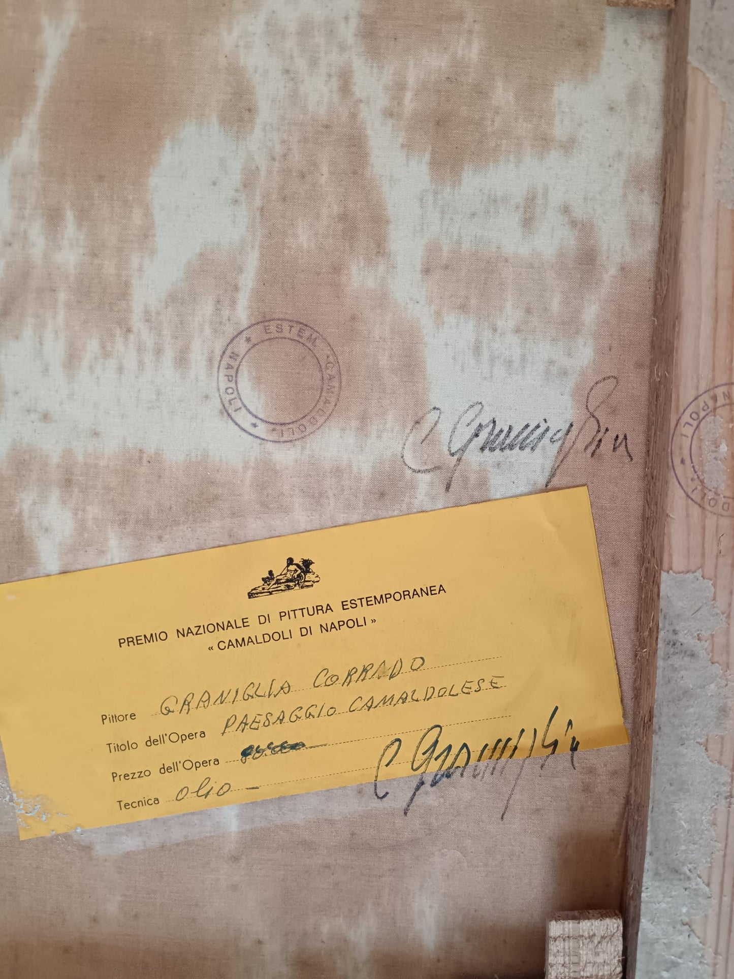 Corrado Graniglia (XX Secolo)- dipinto olio su tela