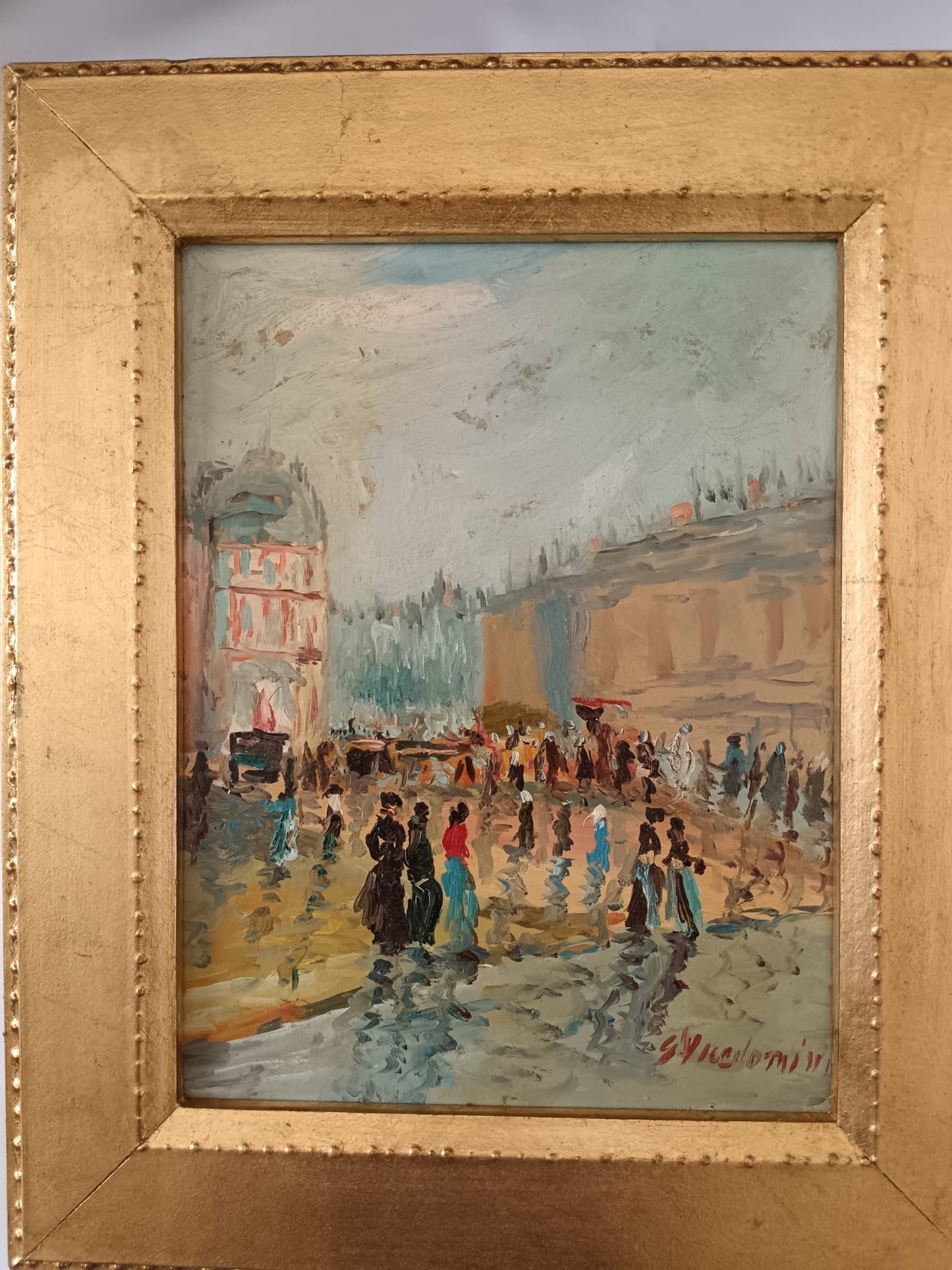 Giovanni Vicedomini ( Nocera Superiore 1946)- dipinto olio su cartoncino