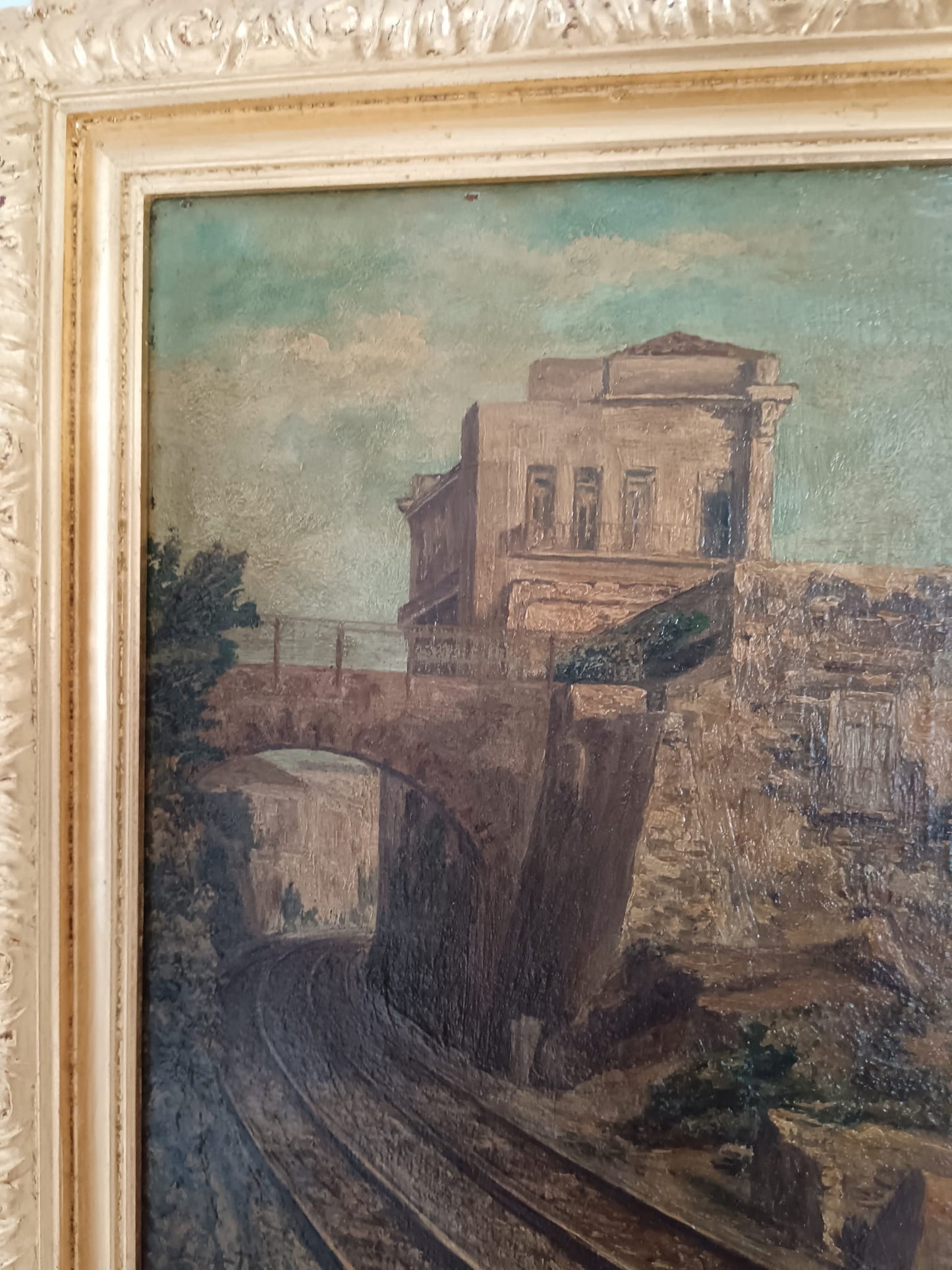 Giuseppe Trapani (scuola Napoletana XX Secolo)- dipinto olio su legno