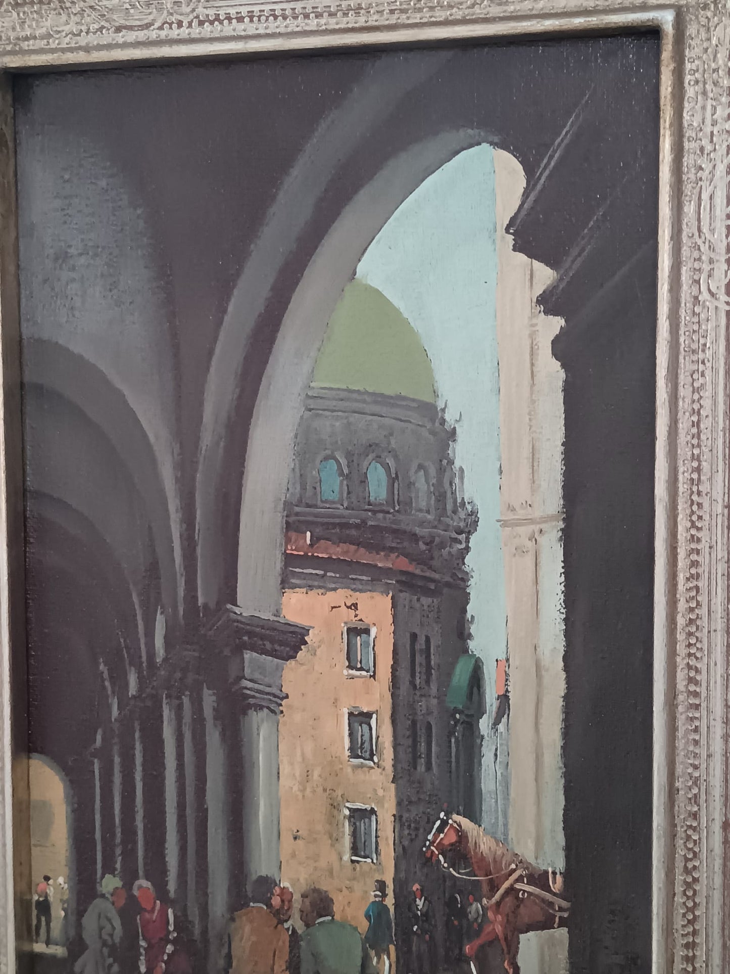 Antonio Ferri (scuola Italiana XIX/XX Secolo)- dipinto olio su tela applicata su cartoncino