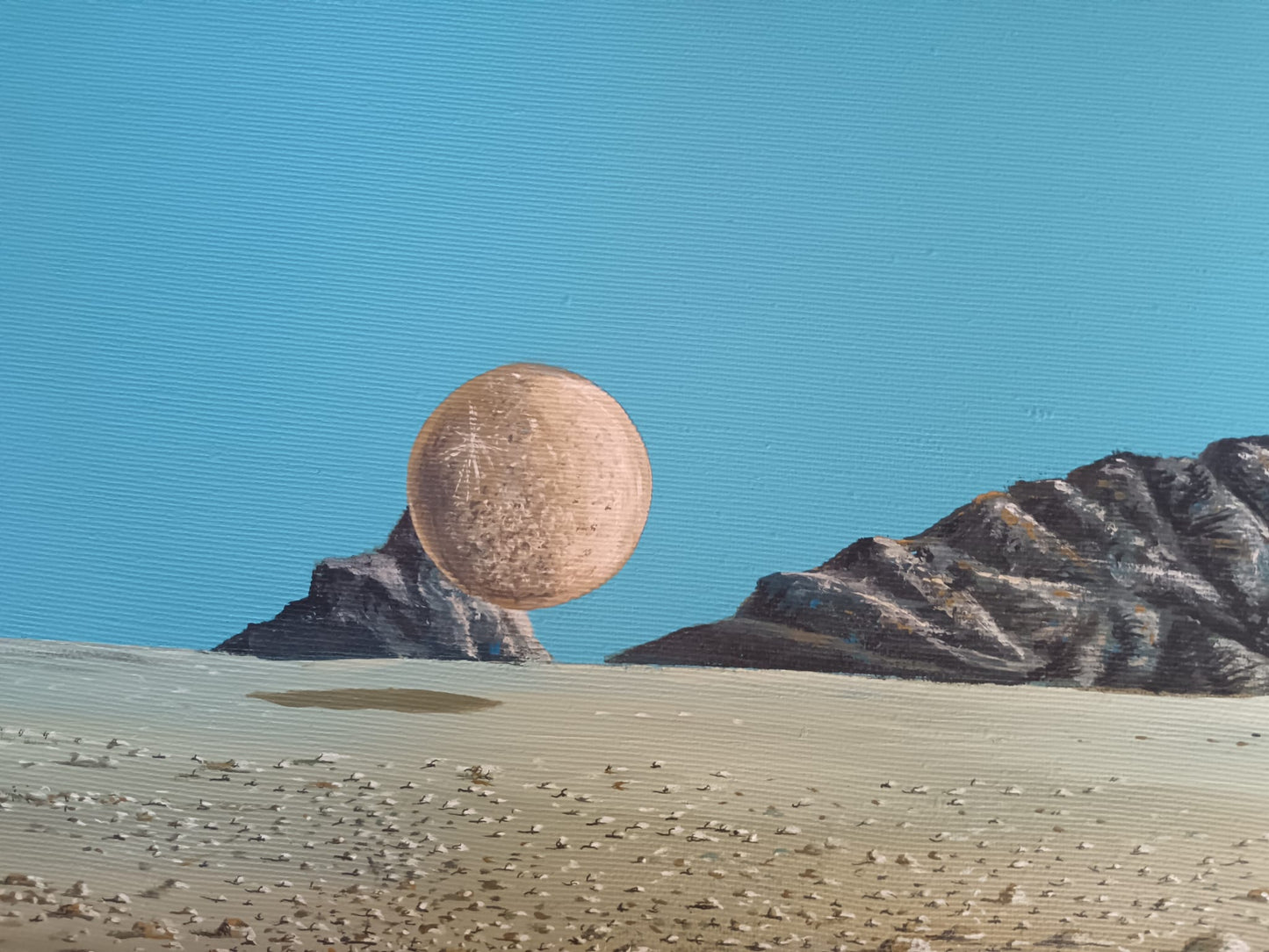 Paesaggio Surrealista (XX Secolo)- dipinto acrilico su tela