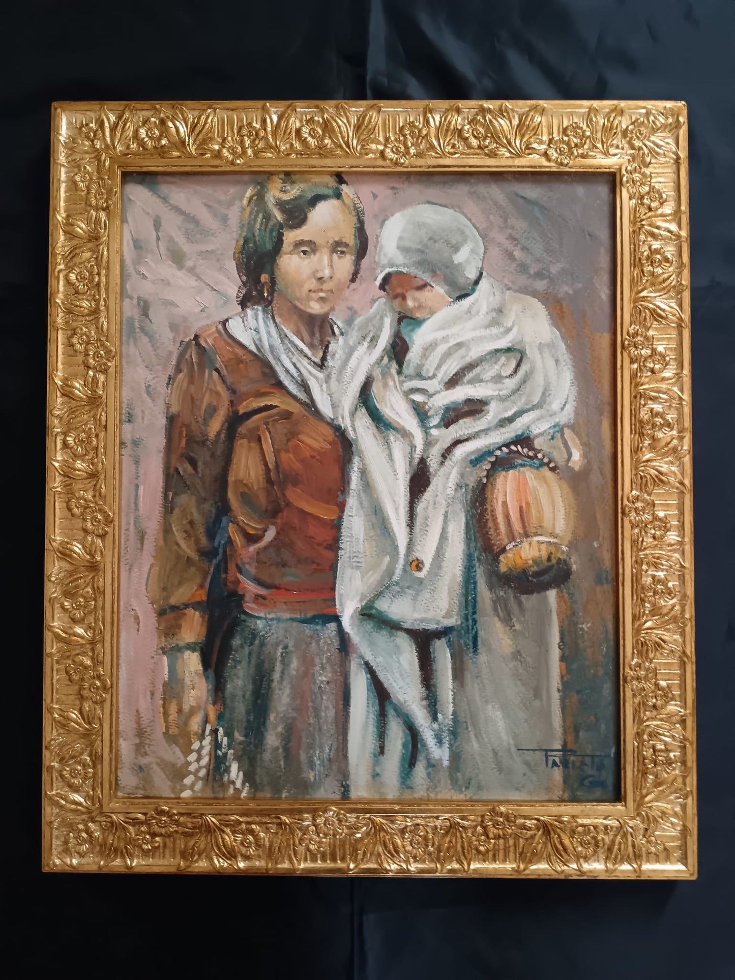 Giovanni Parlato (Vico Equense 1957)- dipinto olio su cartoncino