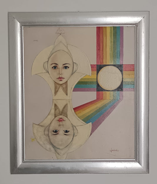 Marino Lecchi (1944)- Dipinto olio su tela (seconda metà del novecento)