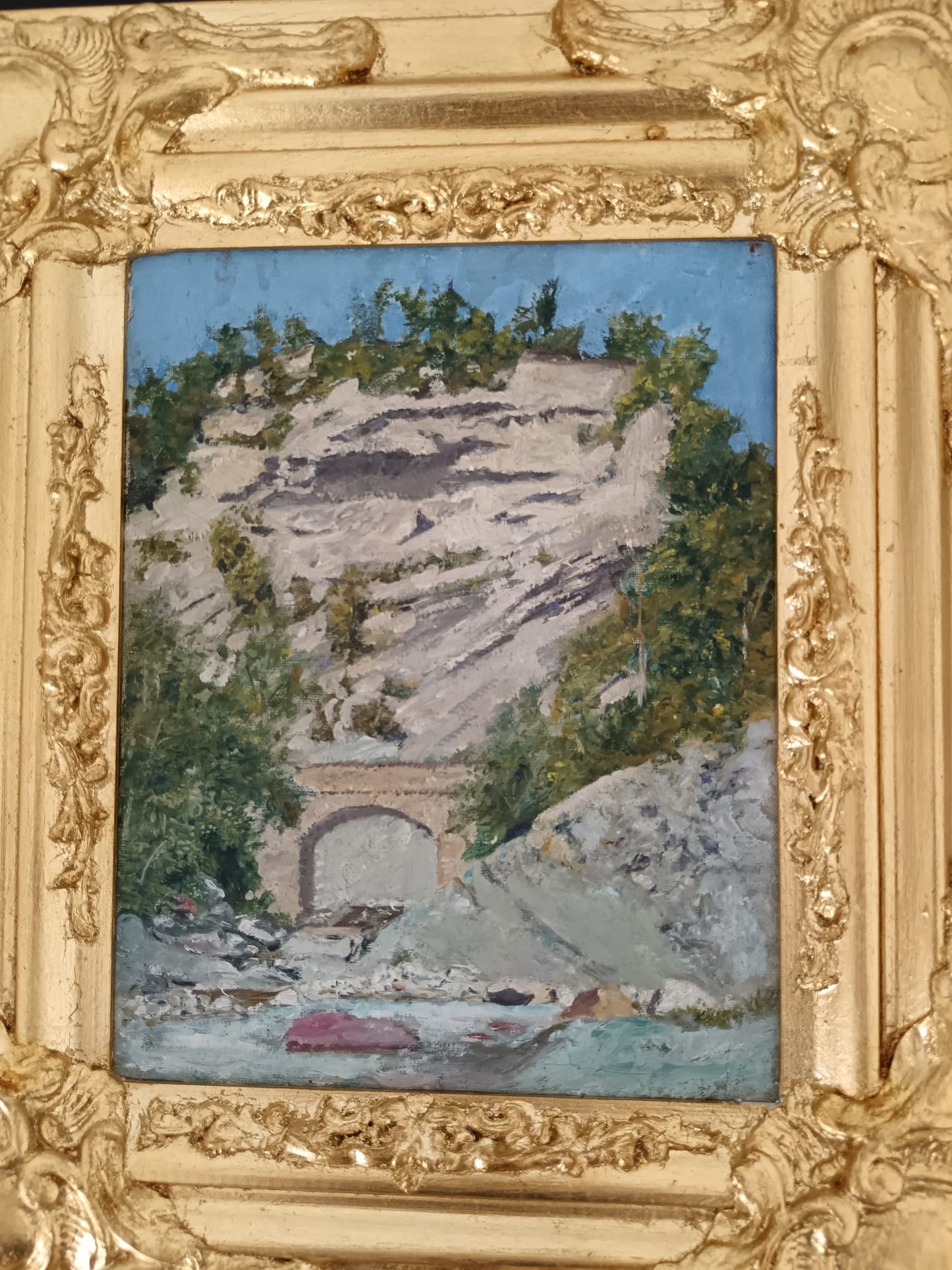 Paesaggio- dipinto olio su tela (prima metà del novecento)