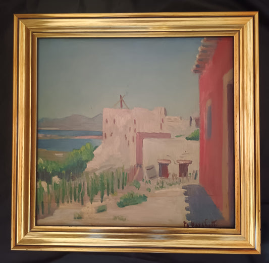 Paolo Luigi Marchetti- paesaggio dipinto olio su legno