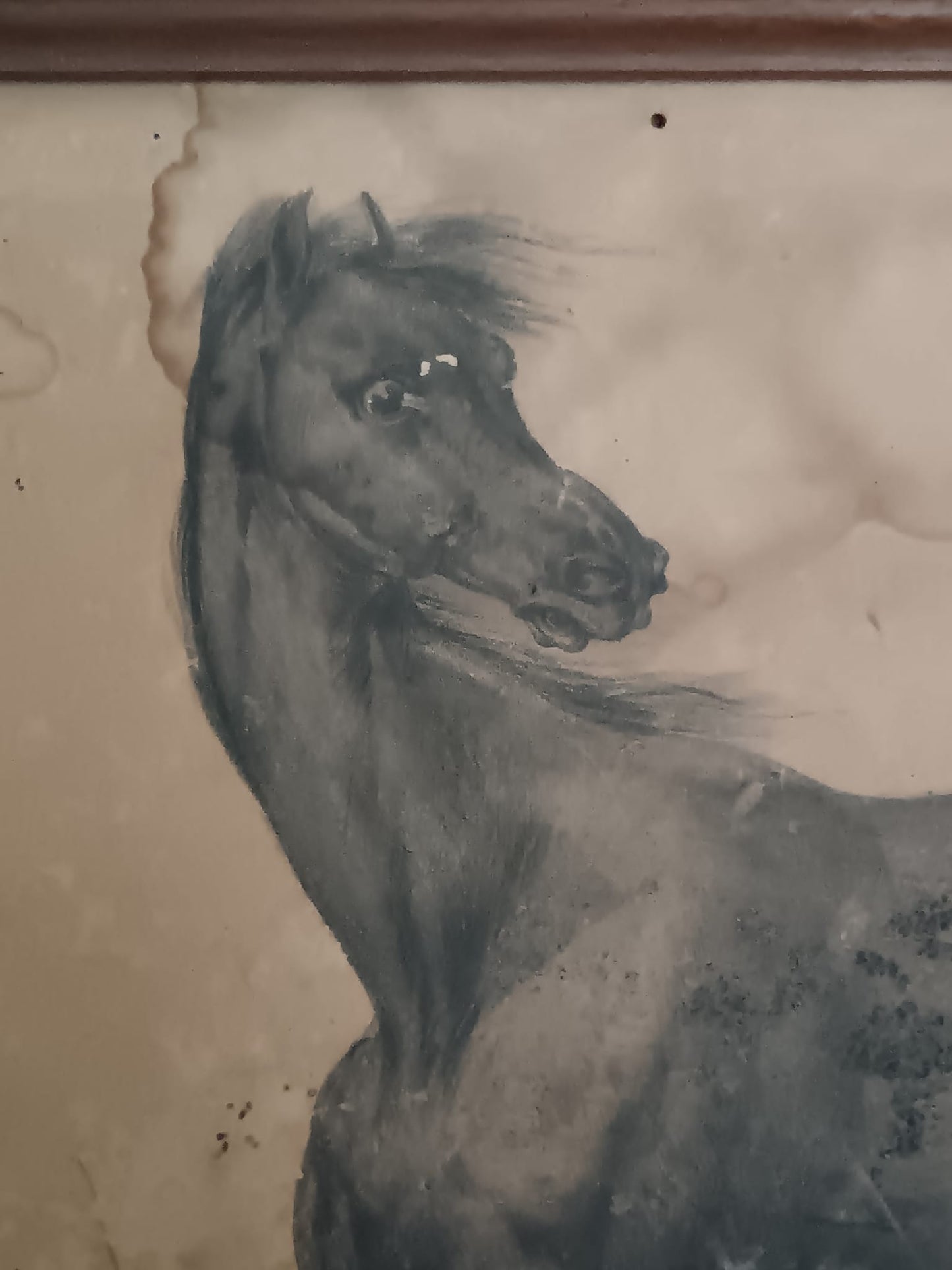 Jean Victor Adam (1801-1866)- dipinto matita su carta applicata su legno