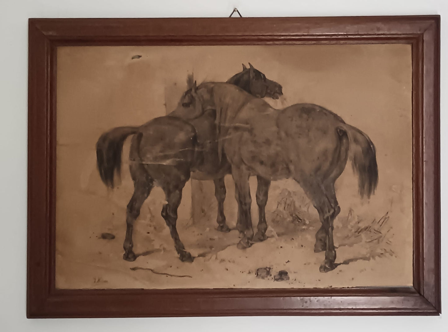 Jean Victor Adam (1801-1866) dipinto matita su carta applicata su legno