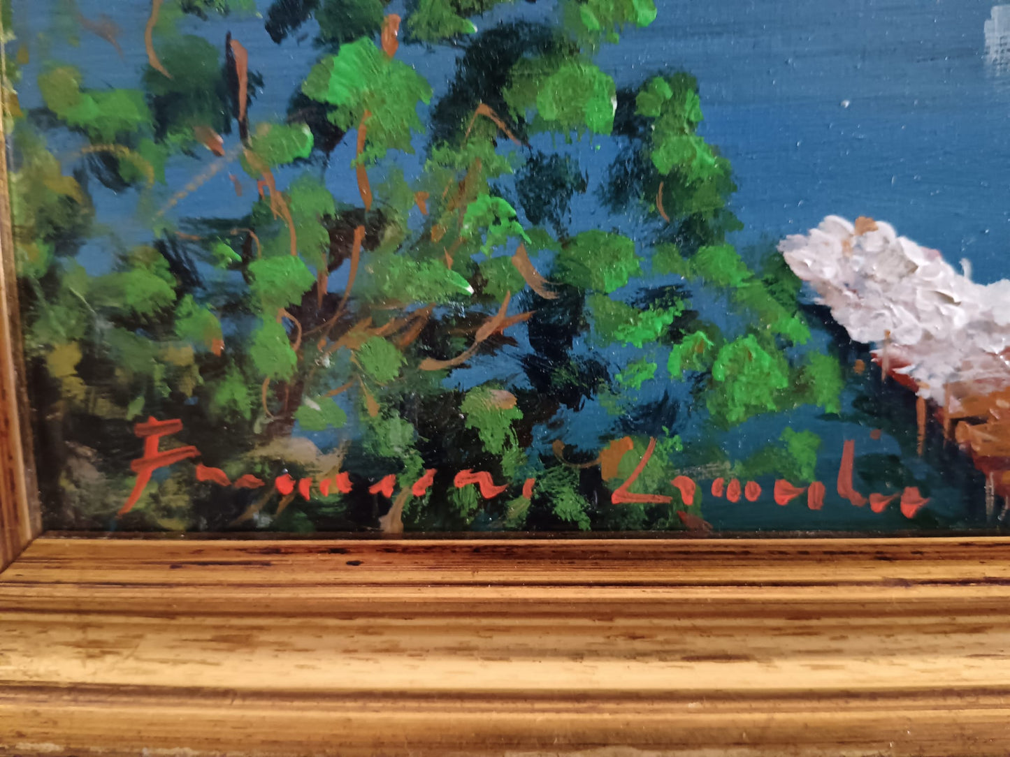 Francesca Laricchia ( XX secolo) Sorrento - marina grande dipinto olio su pannello