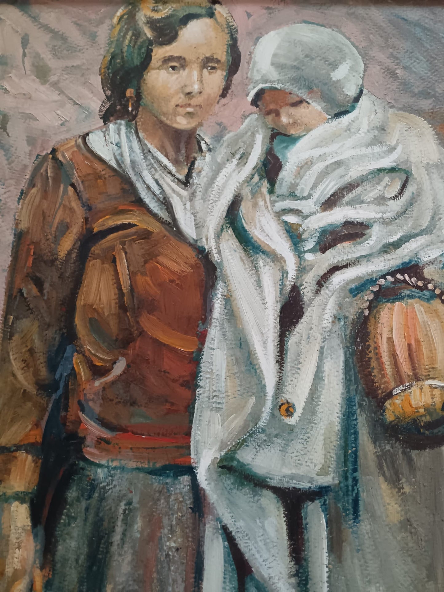 Giovanni Parlato (Vico Equense 1957)- dipinto olio su cartoncino