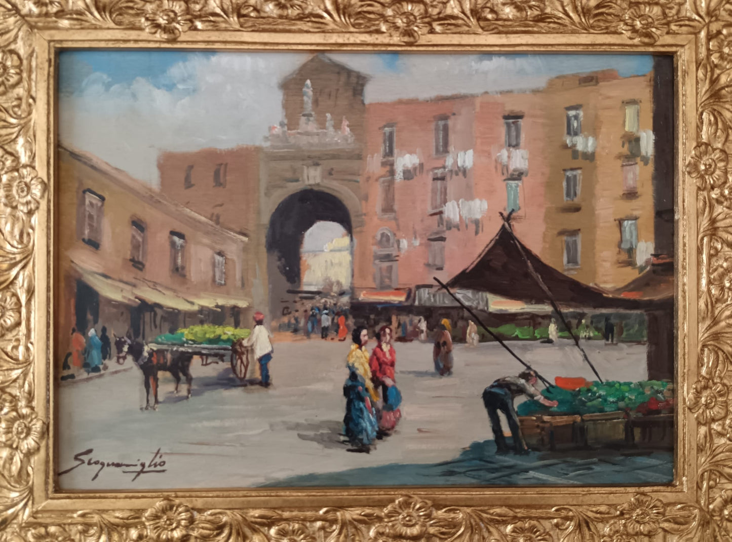 Giuseppe Scognamiglio (Portici 1901-1985)- dipinto olio su legno