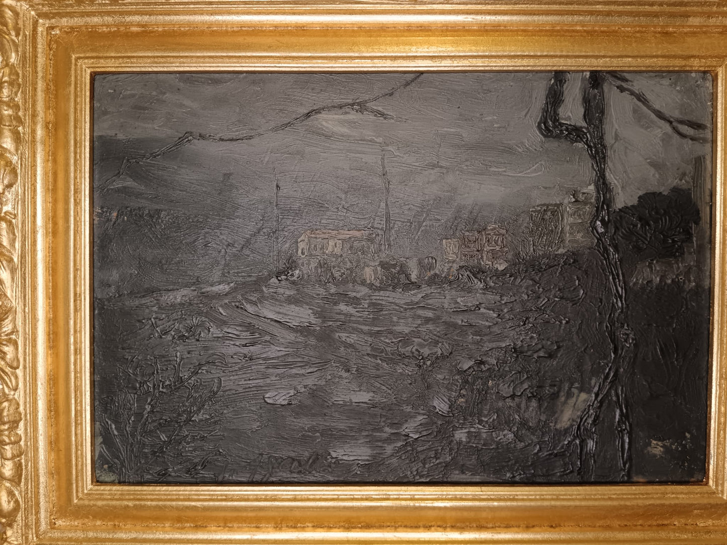 Agrelli Giuseppe (Napoli 1915-?)- dipinto olio su legno del 1938