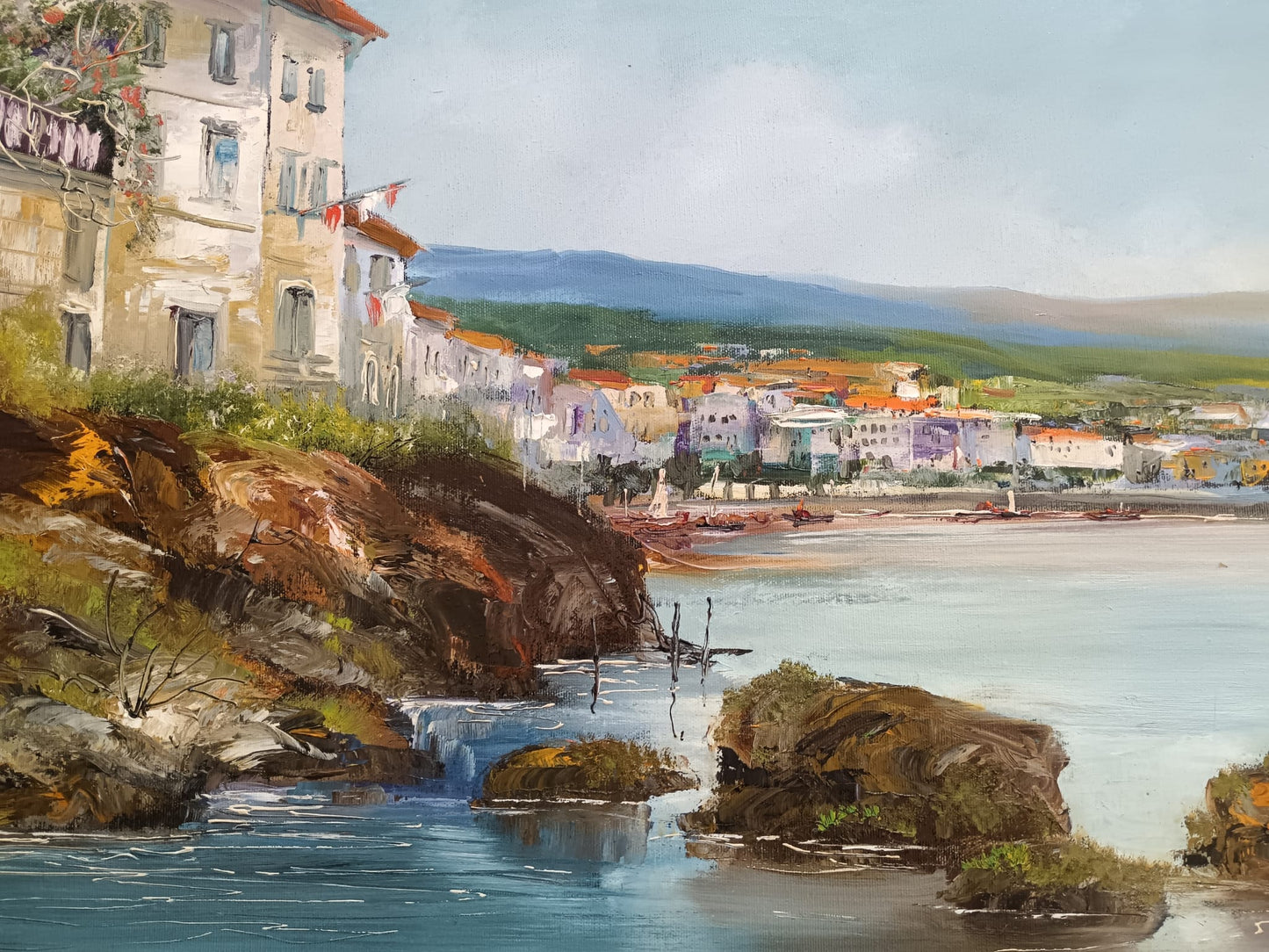 Mario Puopolo (Scuola Romana XX Secolo)- dipinto olio su tela