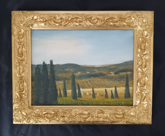 Paesaggio - dipinto olio su tela (XX secolo)