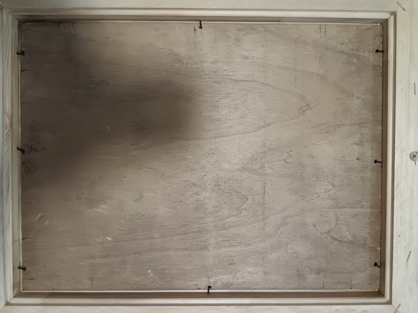 L. Papa (XX Secolo)- Mercato-  dipinto olio su legno.