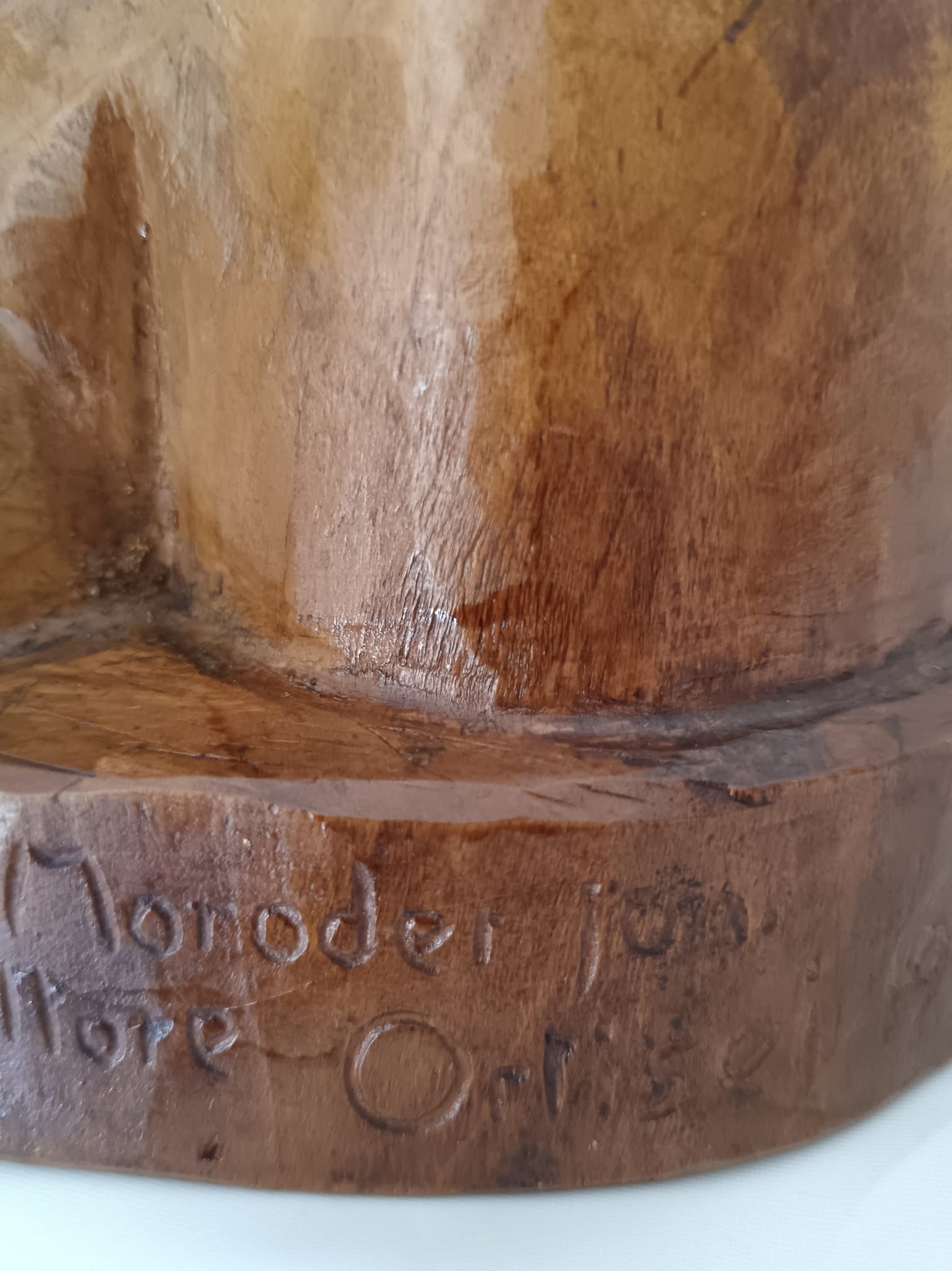 Vincenzo Moroder- scultura in legno 1942