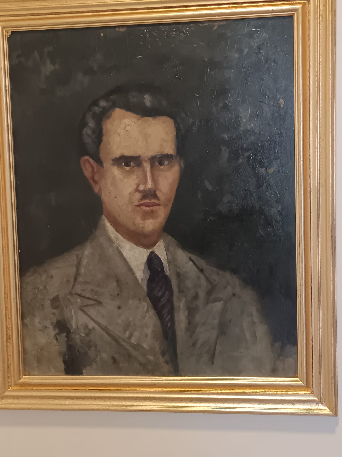 Antico ritratto- primo novecento olio su legno