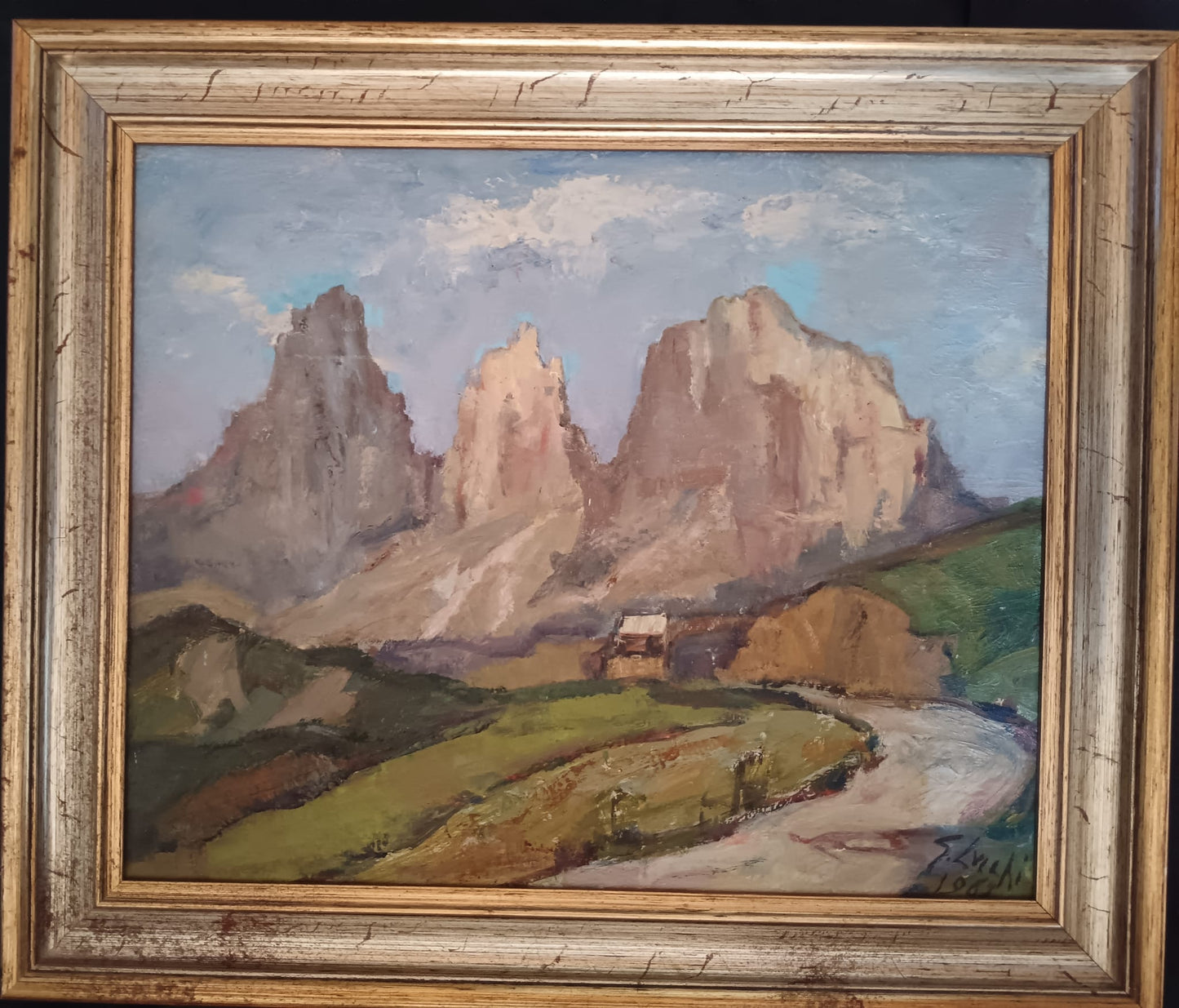 Gino Lucchi (Ravenna, 1925 – 1995) dipinto olio su cartoncino telato- XX secolo
