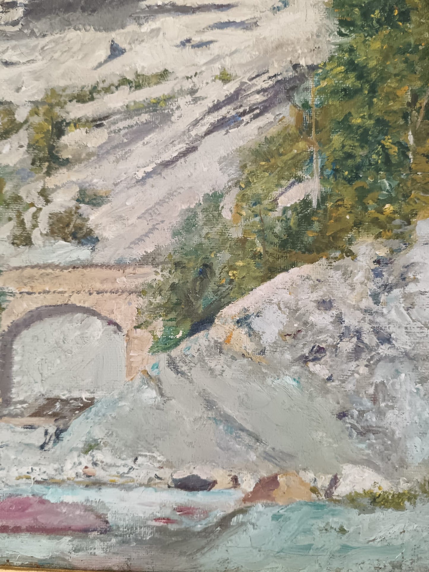 Paesaggio- dipinto olio su tela (prima metà del novecento)