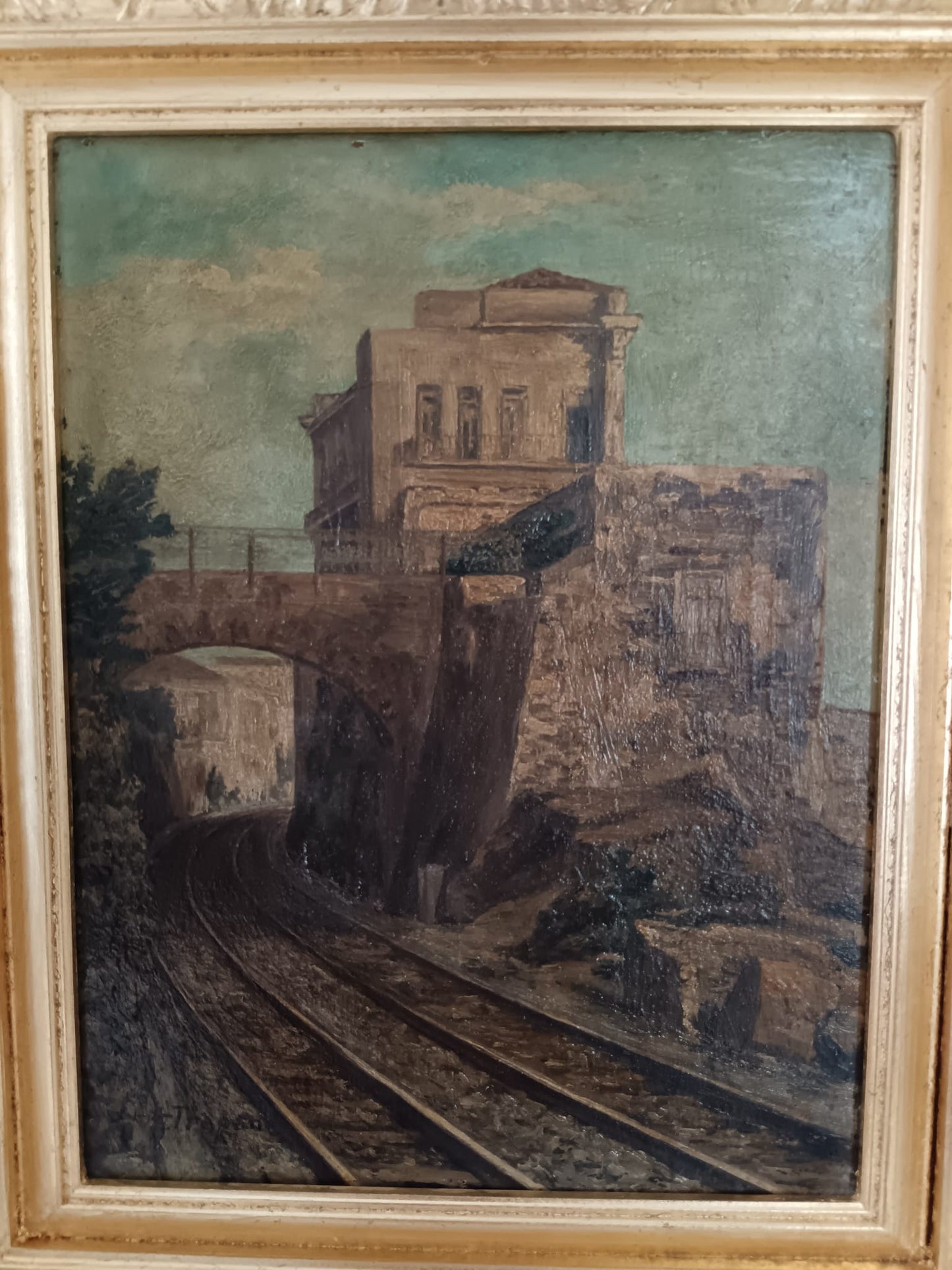 Giuseppe Trapani (scuola Napoletana XX Secolo)- dipinto olio su legno