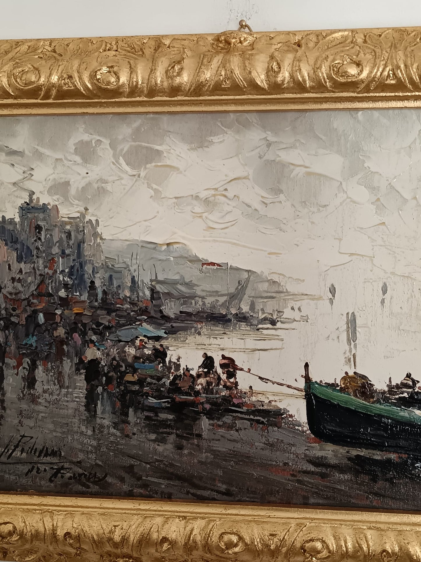 Paesaggio Marino (XX Secolo)- dipinto olio su legno