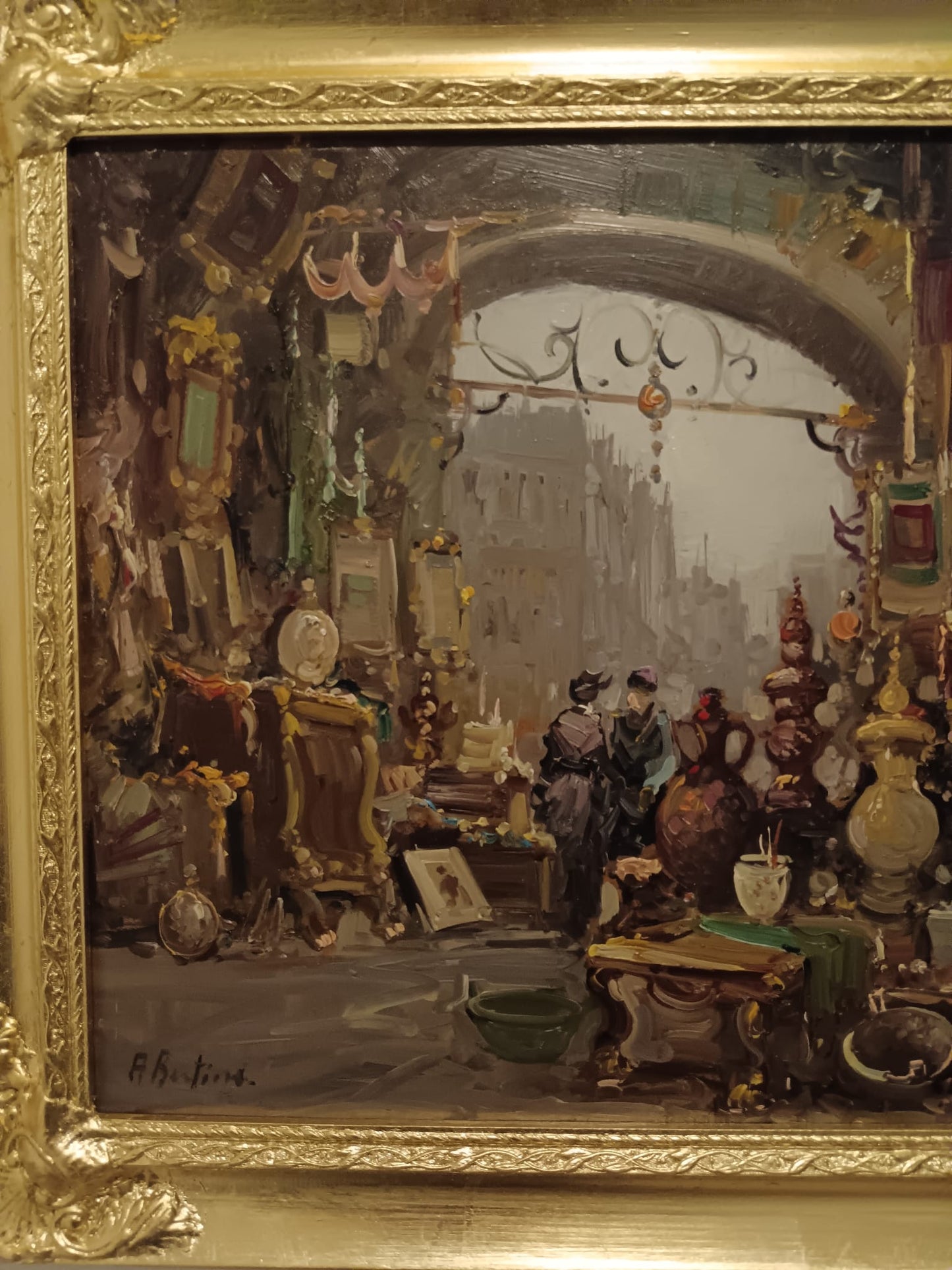 A. Bertini (XX Secolo)- dipinto olio su masonite