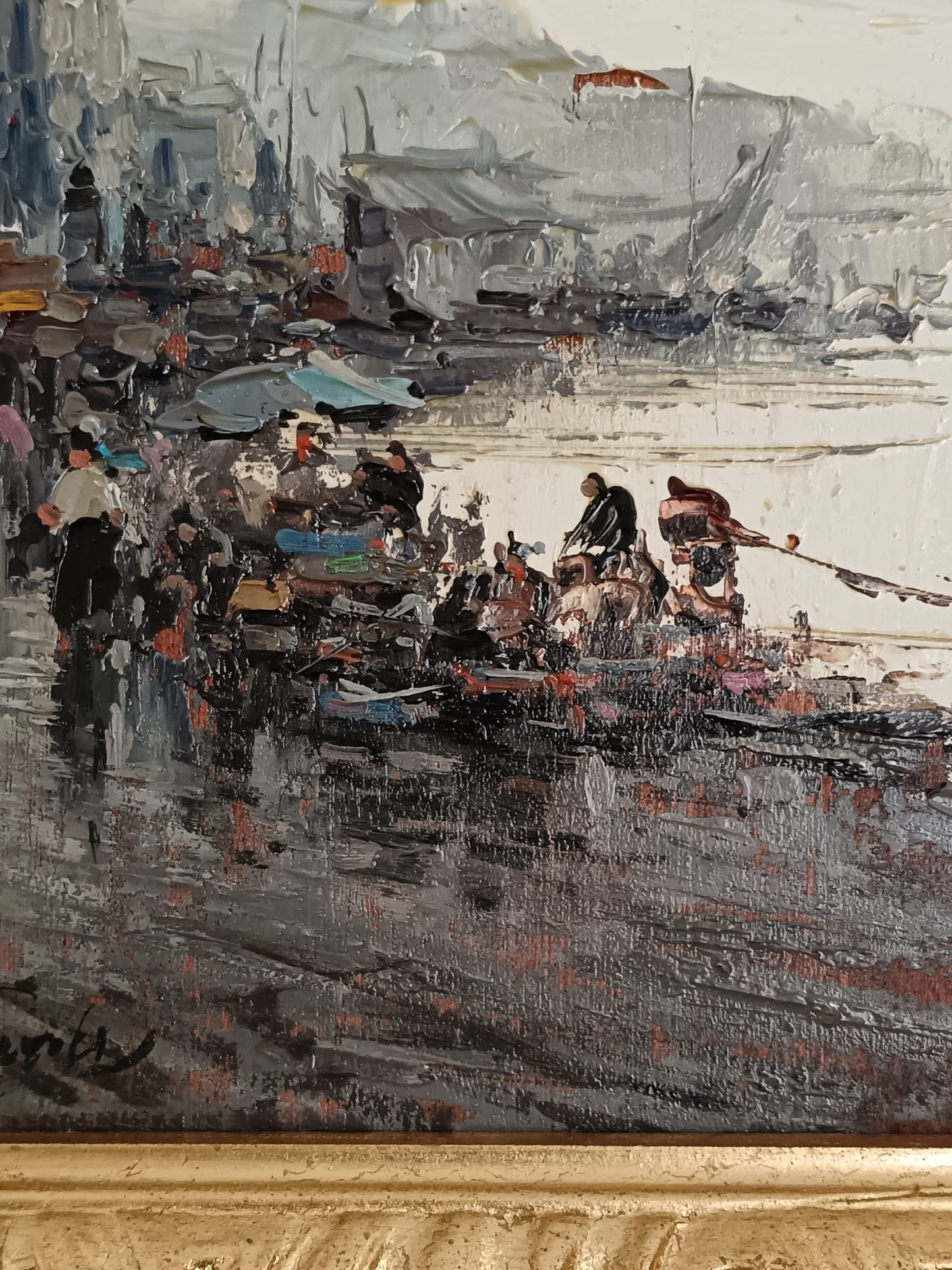 Paesaggio Marino (XX Secolo)- dipinto olio su legno