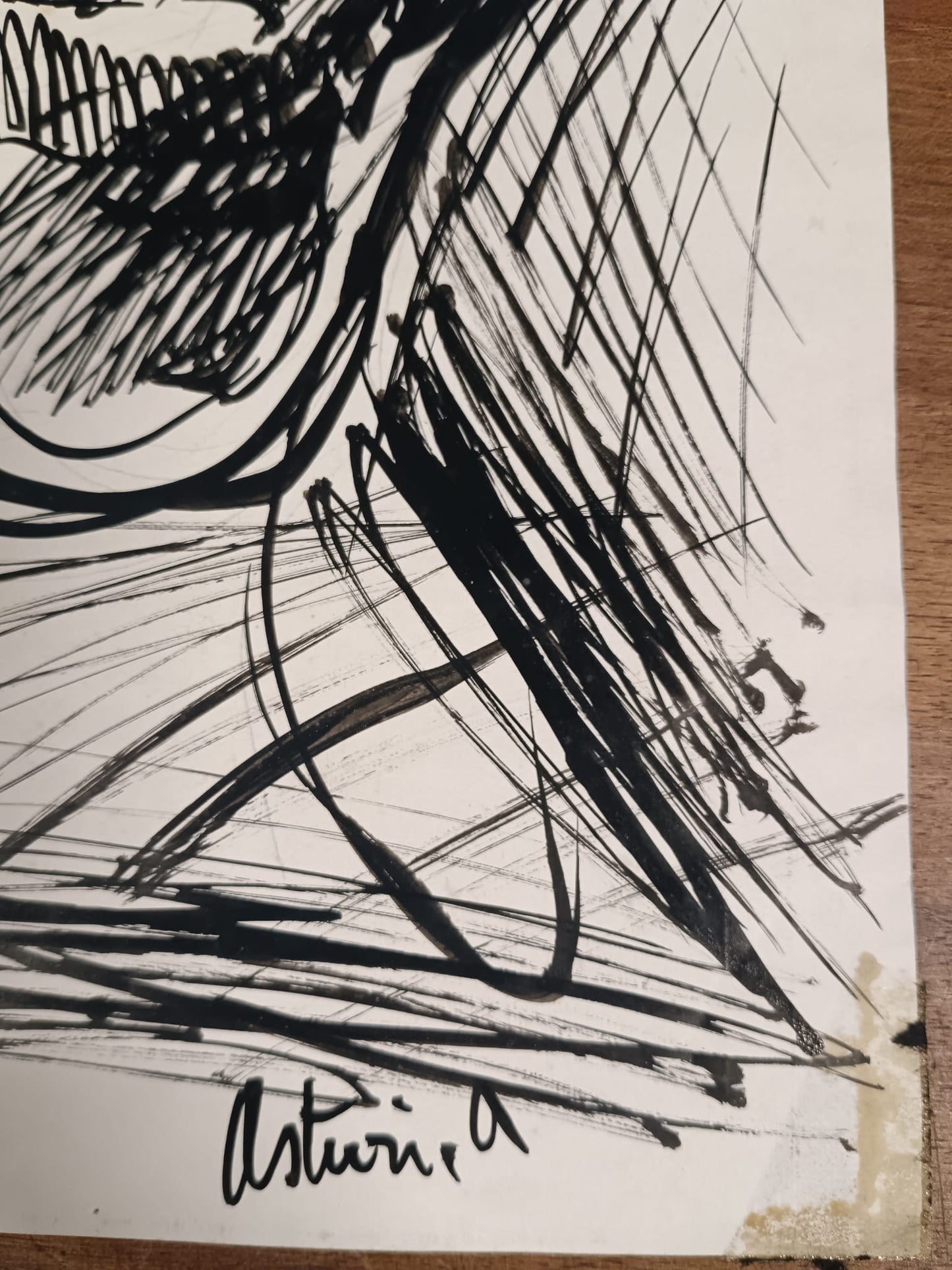 Antonio Asturi (Vico Equense , Napoli 1904-1986)- dipinto acrilico su carta