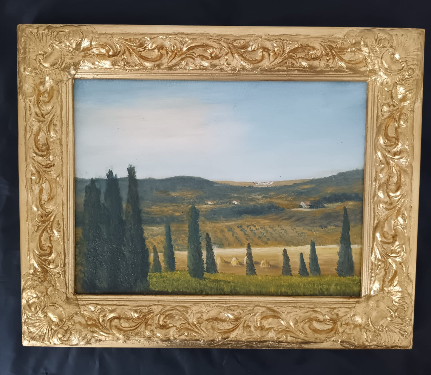Paesaggio - dipinto olio su tela (XX secolo)