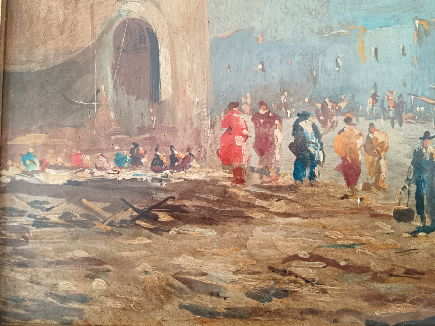 Dipinto olio su pannello epoca metà Novecento