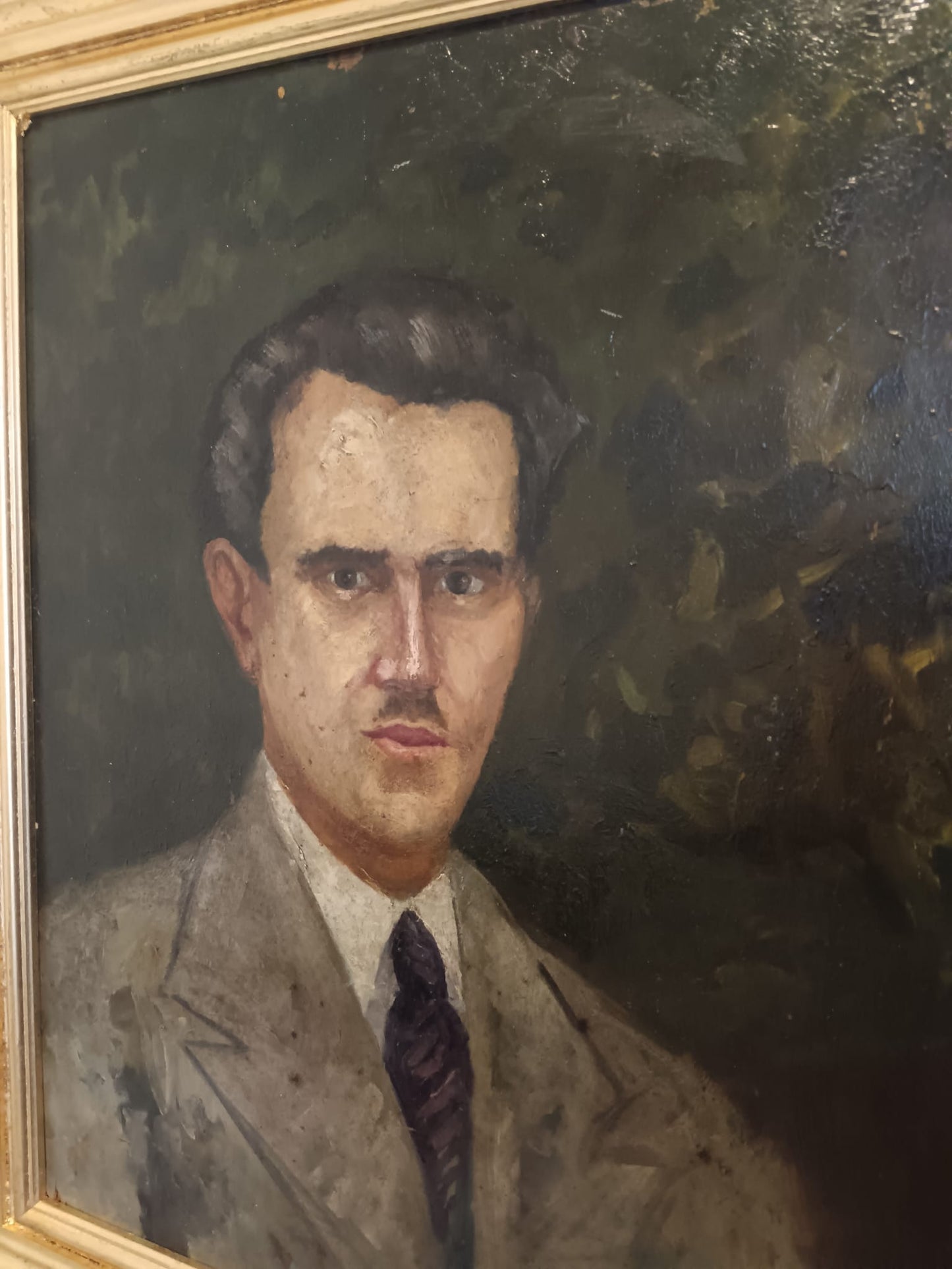 Antico ritratto- primo novecento olio su legno