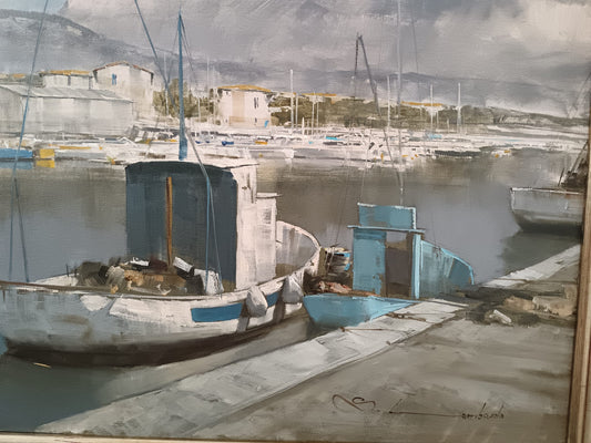 Spartaco Lombardo ( Luino 1958) dipinto olio su tela epoca XX secolo