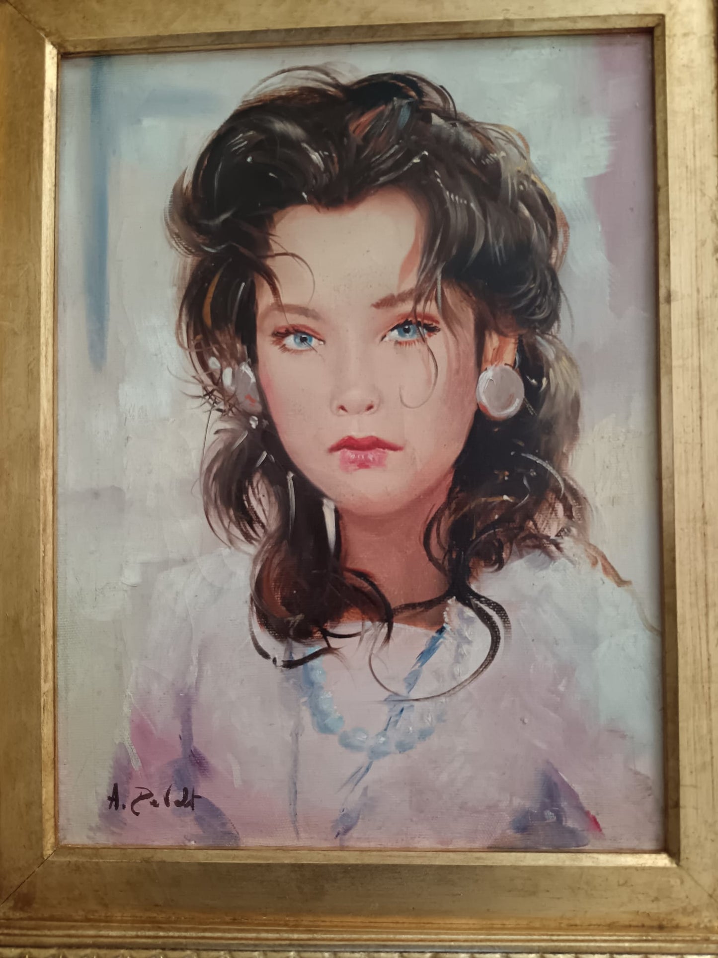 Ritratto di ragazza (XX Secolo)- dipinto olio su tela