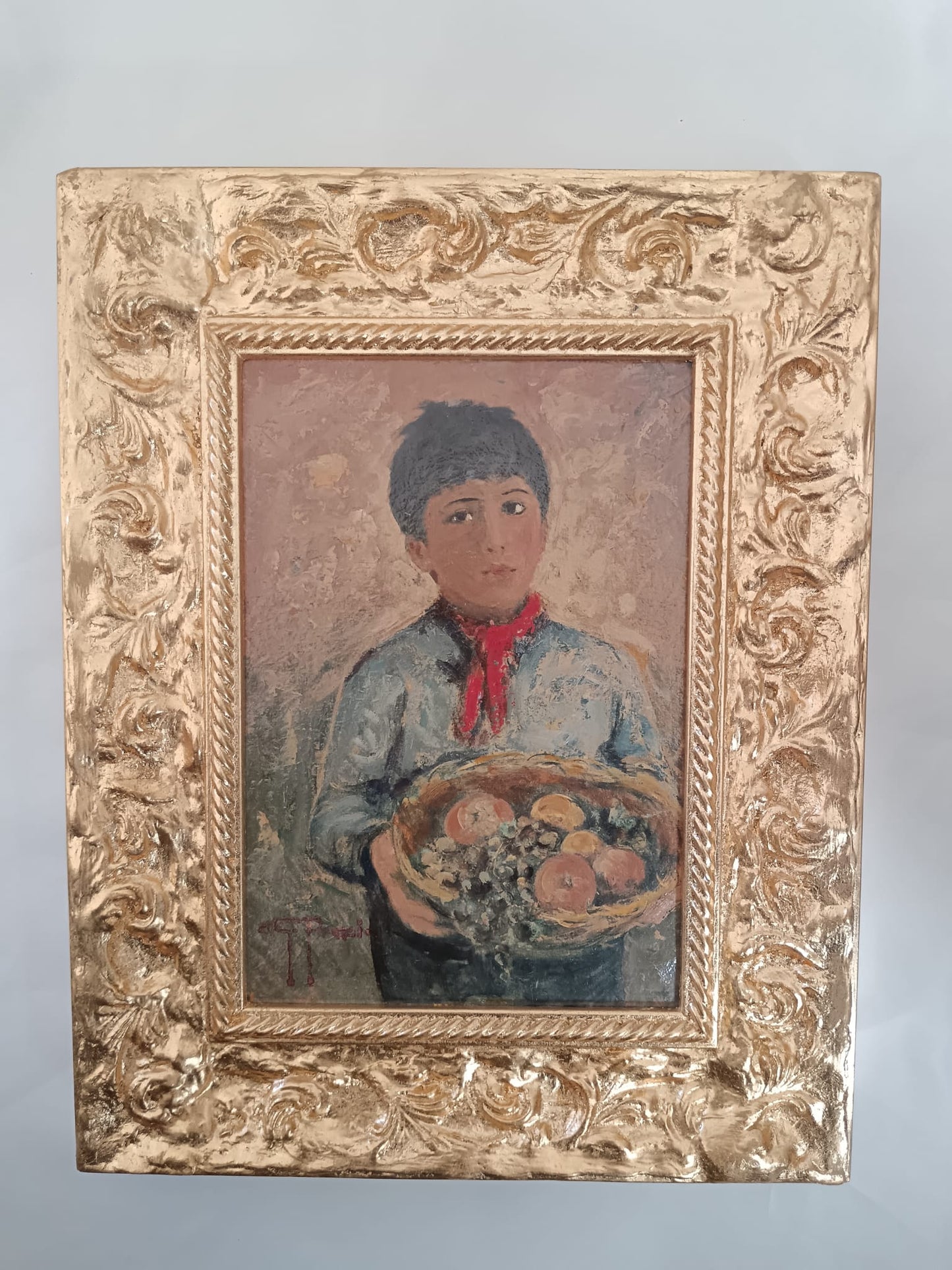 Giovanni Prassi (Napoli 1945)- dipinto olio su cartoncino