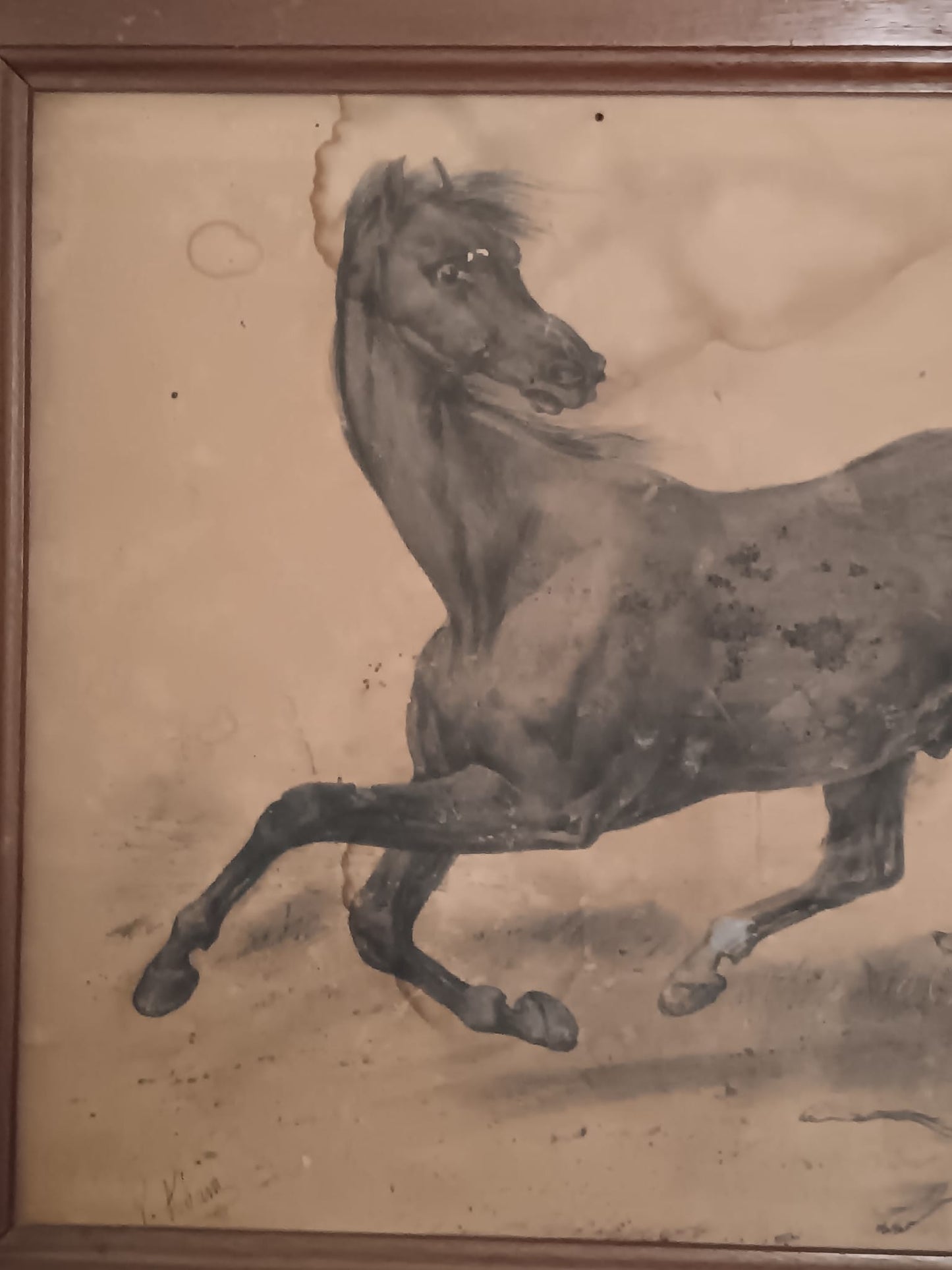 Jean Victor Adam (1801-1866)- dipinto matita su carta applicata su legno