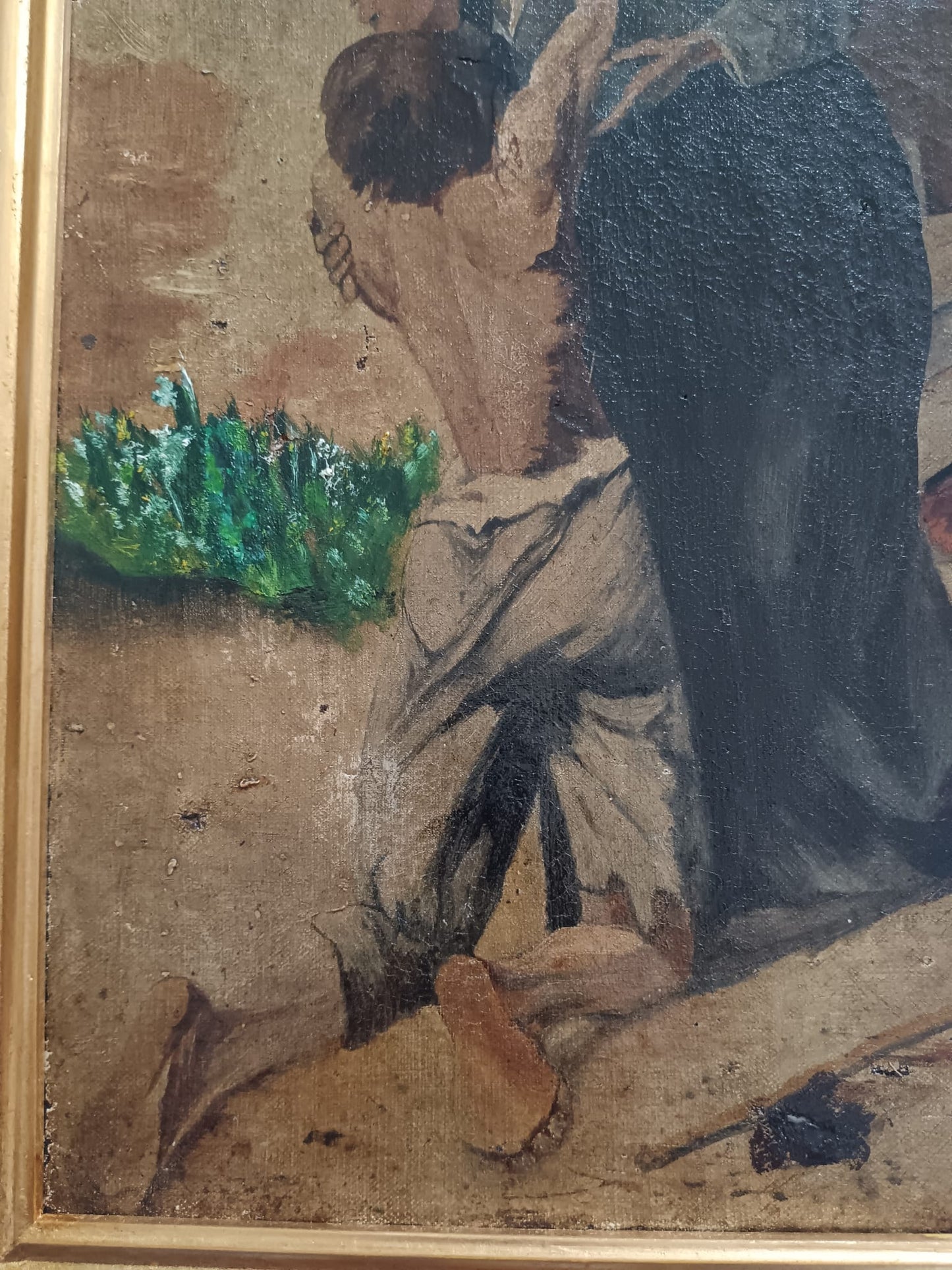 Abbraccio Materno (XIX secolo)- dipinto olio su tela