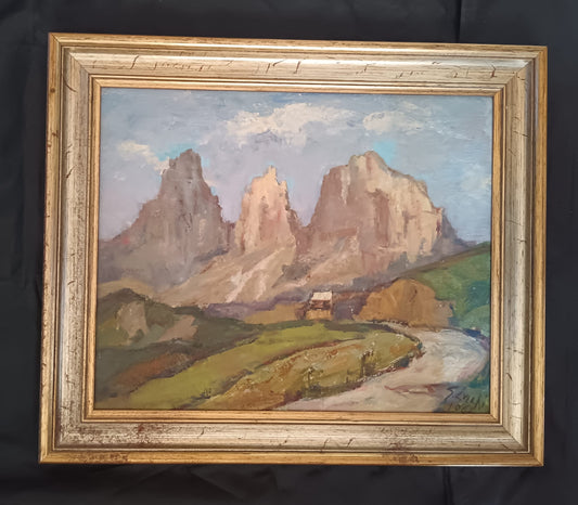 Gino Lucchi (Ravenna, 1925 – 1995) dipinto olio su cartoncino telato- XX secolo